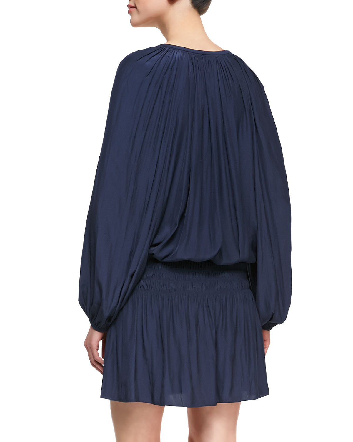 Paris Blouson Drop-Skirt Dress
