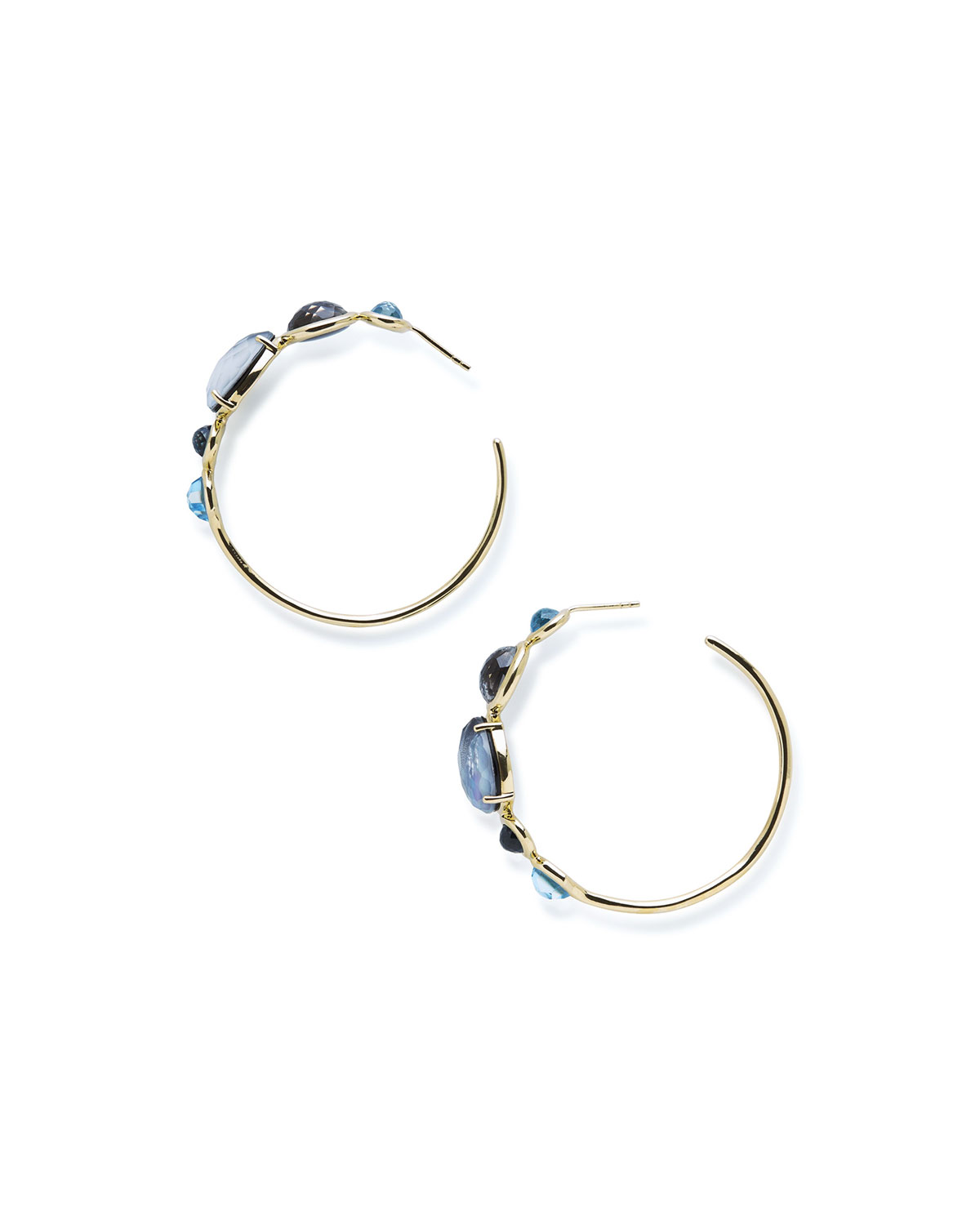 18K Rock Candy Gelato #3 Hoop Earrings in Midnight Rain