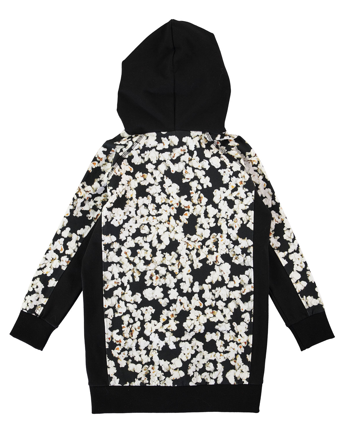 Caty Hooded Popcorn Tunic Top, Black/White, Size 3-12