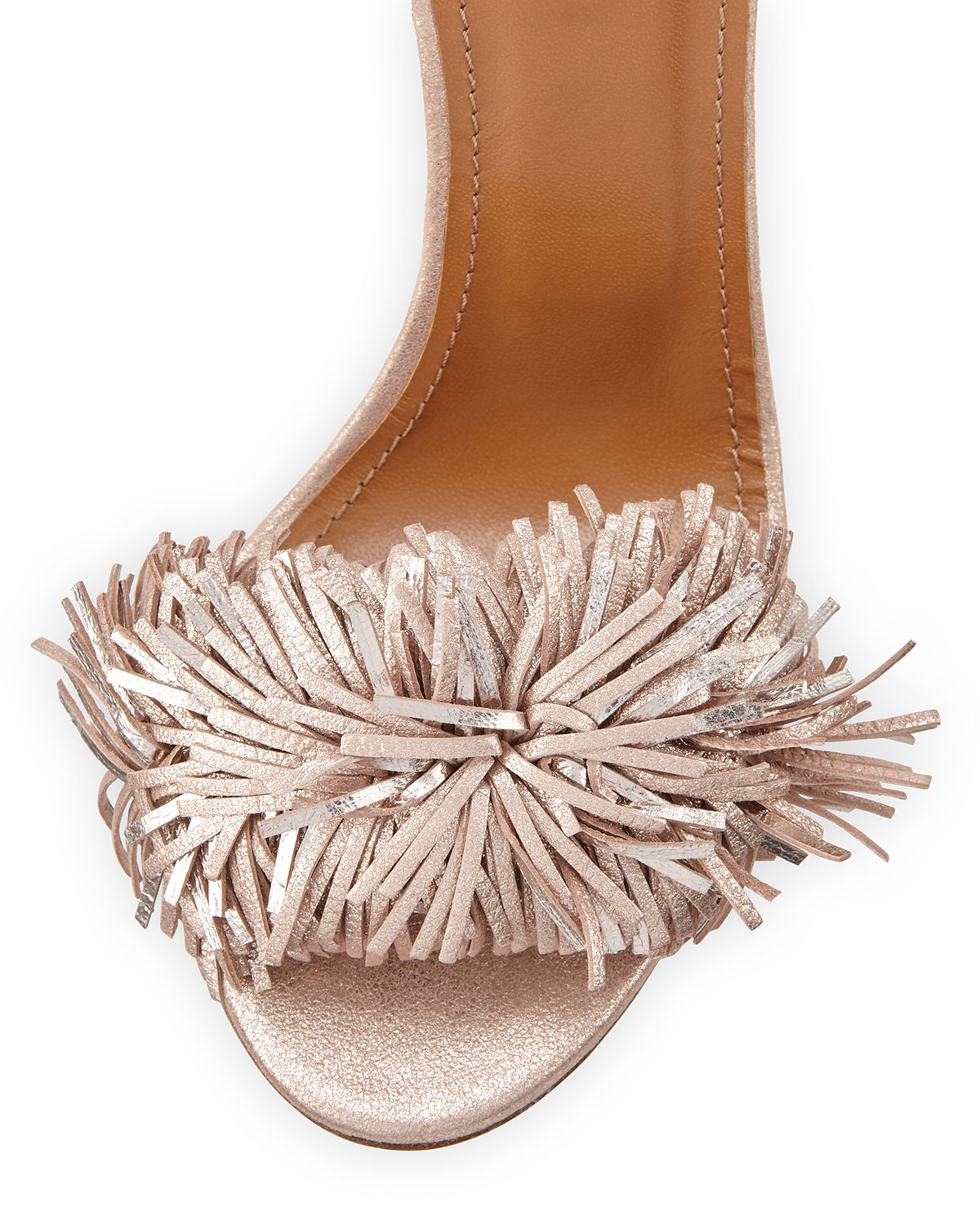 Wild Thing Suede 85mm Sandal, Rose Gold