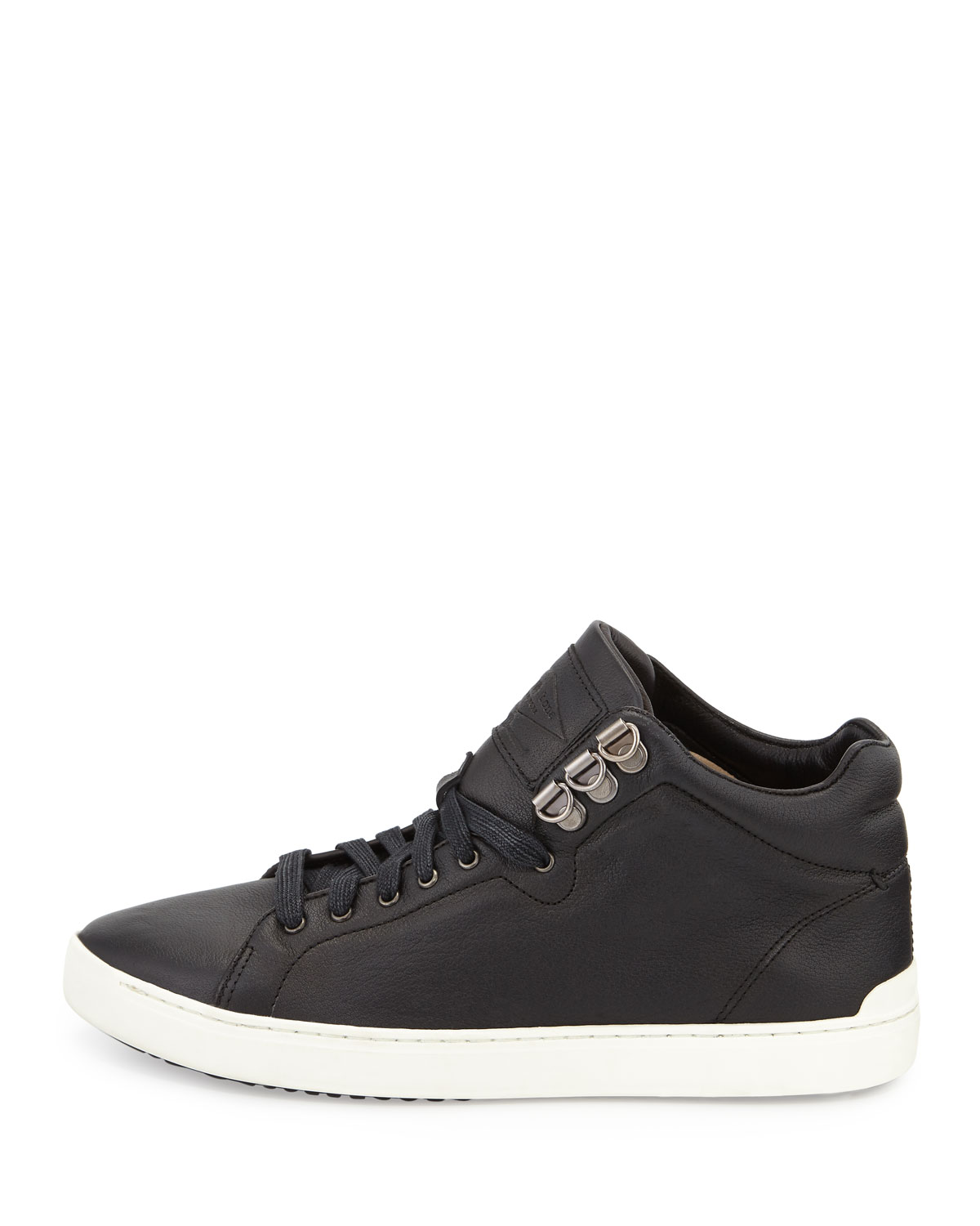 Kent Leather Mid-Top Sneaker, Black