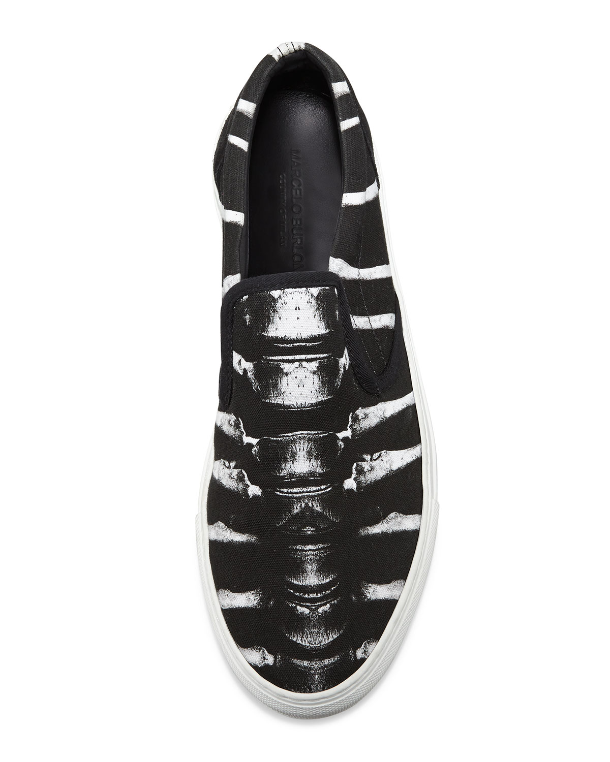 Villarrica Printed Slip-On Skate Sneaker, Black/White
