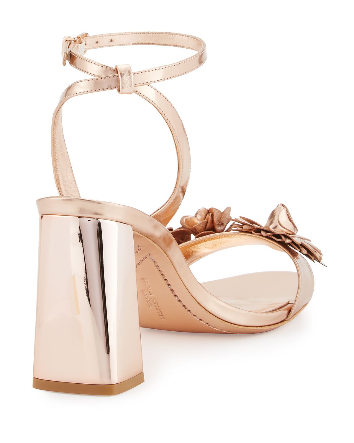 Lilico Floral Leather Block-Heel Sandal