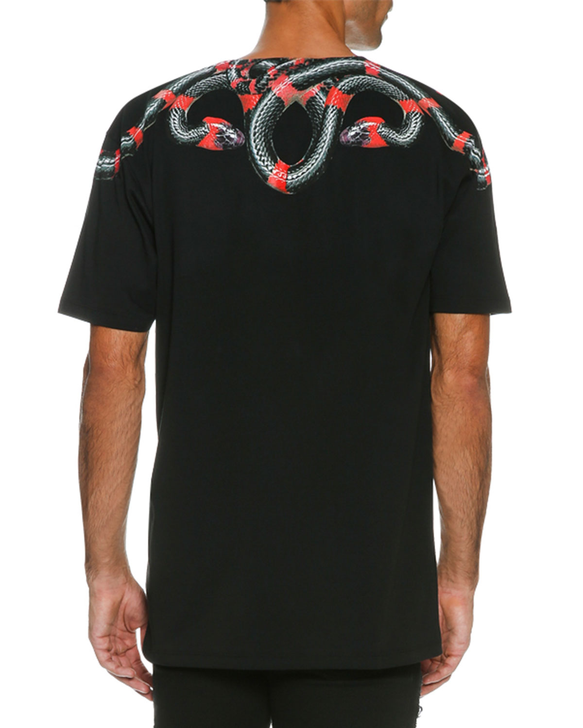 Ruben Snake-Print T-Shirt, Black