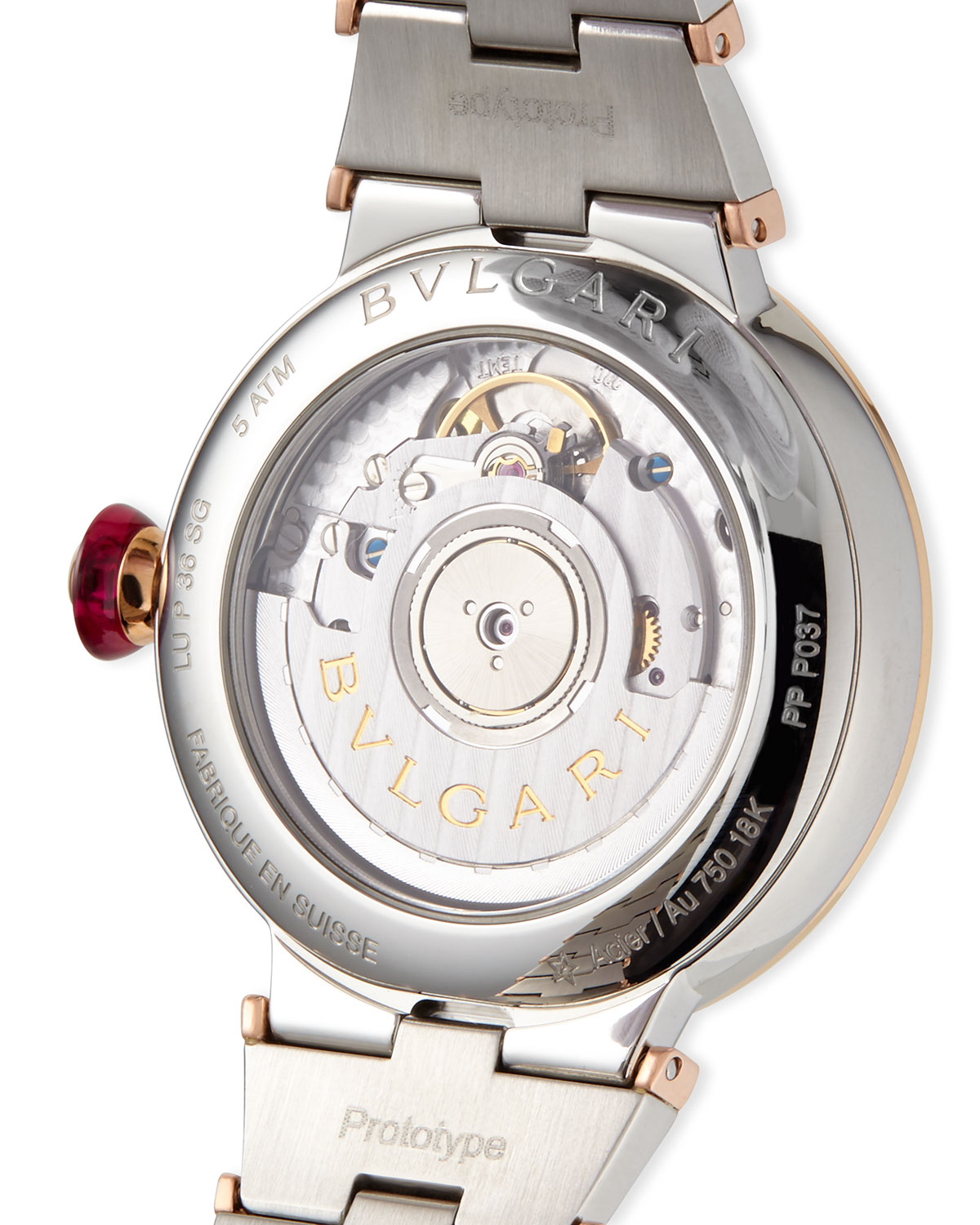 36mm LVCEA Watch with Diamonds, Two-Tone