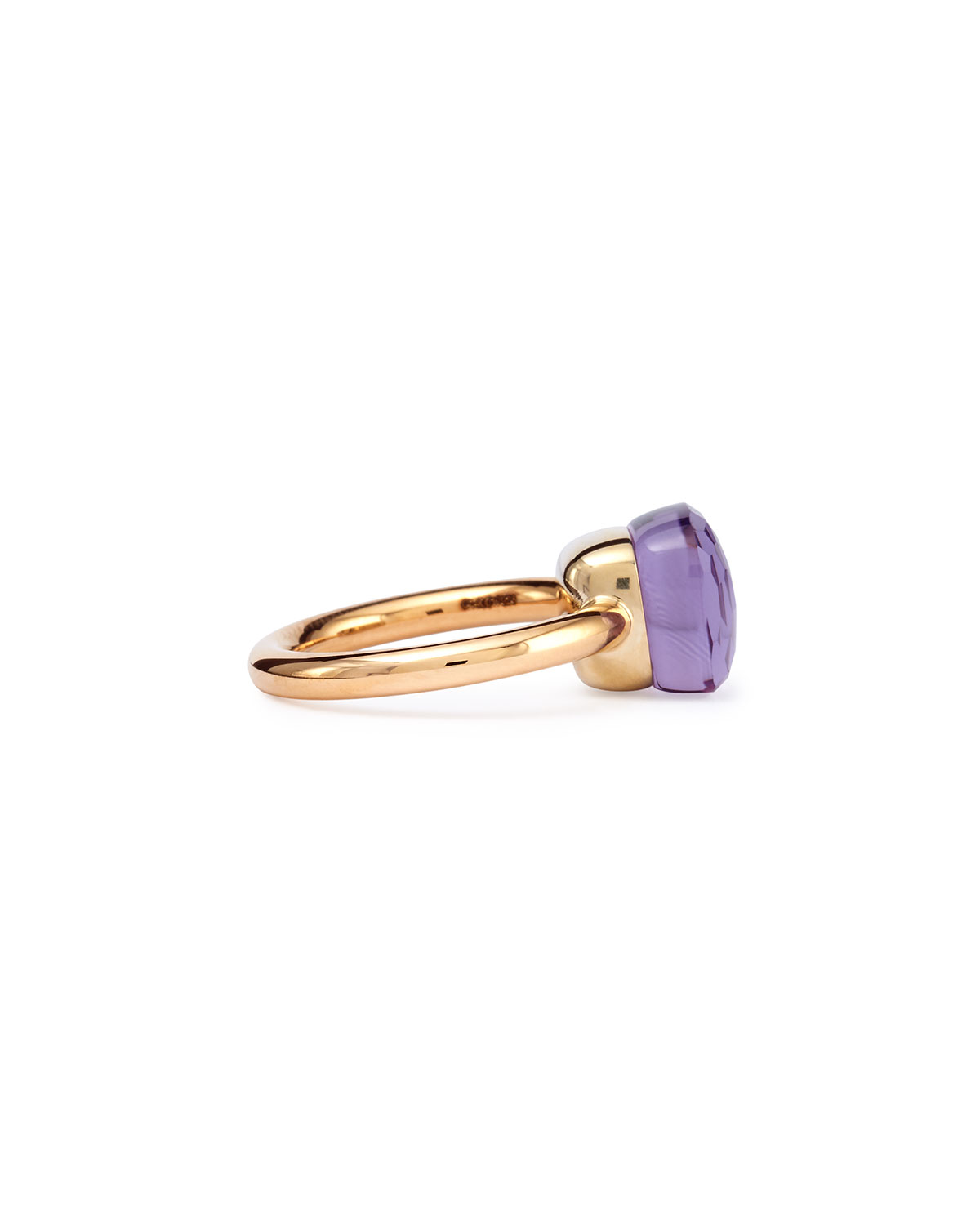 Nudo Rose Gold & 9mm Amethyst Ring, Size 6.75