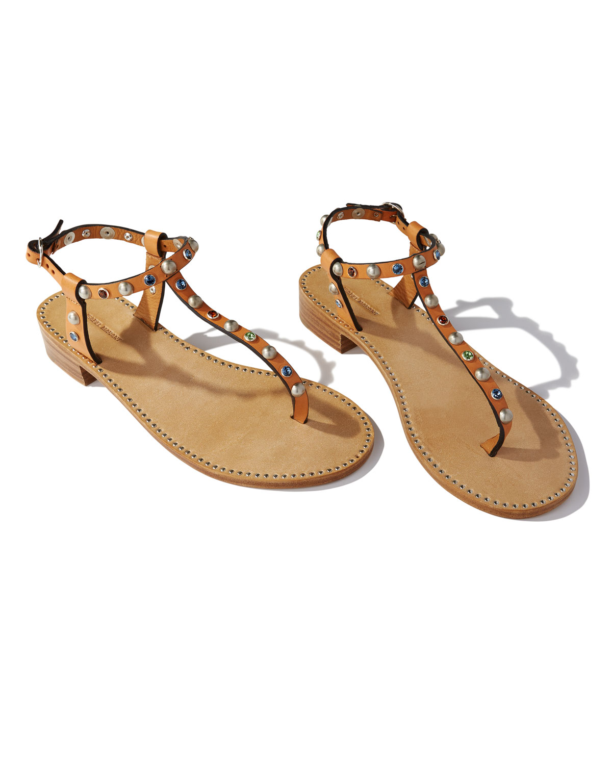 Aelith Studded Thong Sandal, Natural