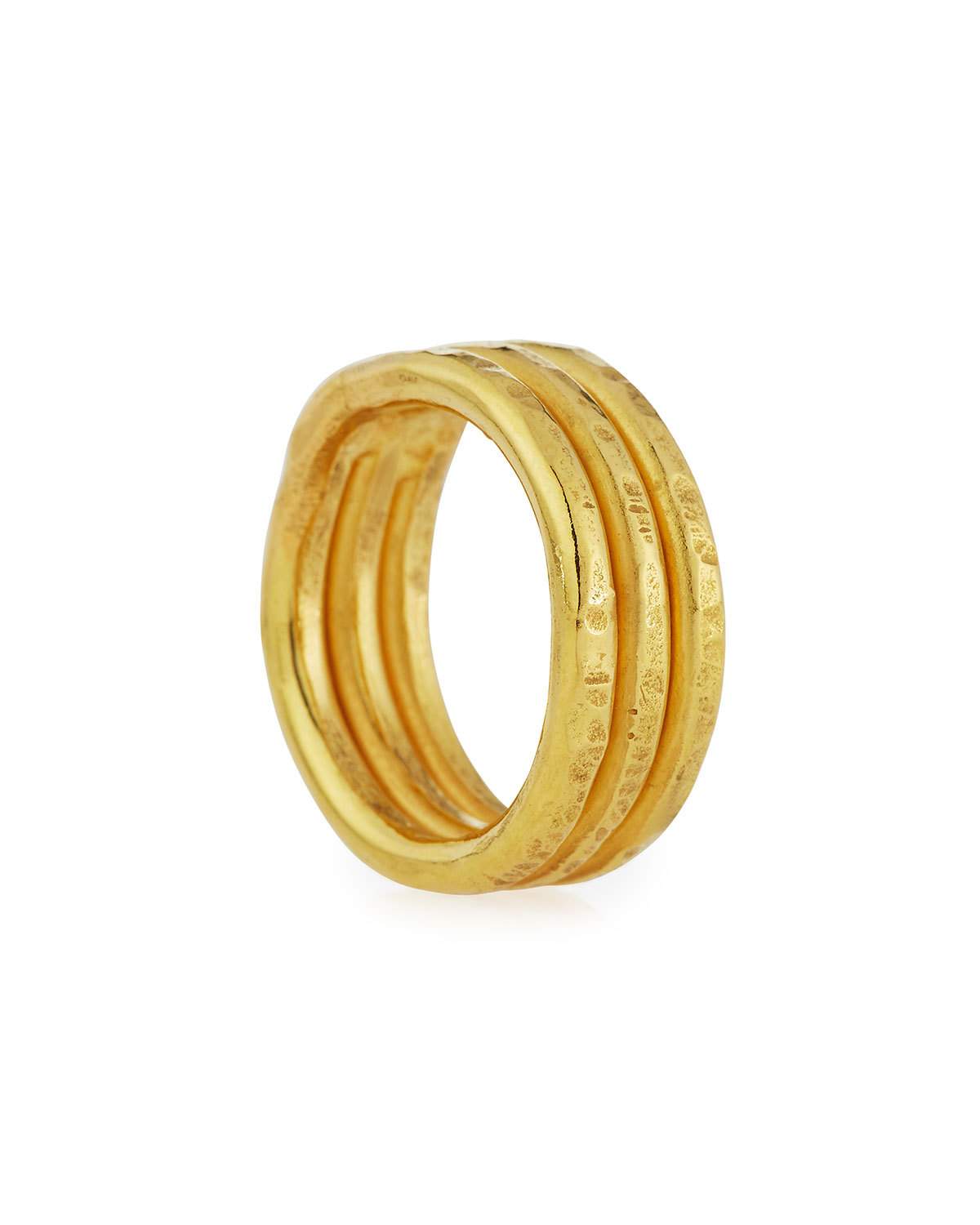 22K Gold Stacked Trio Ring