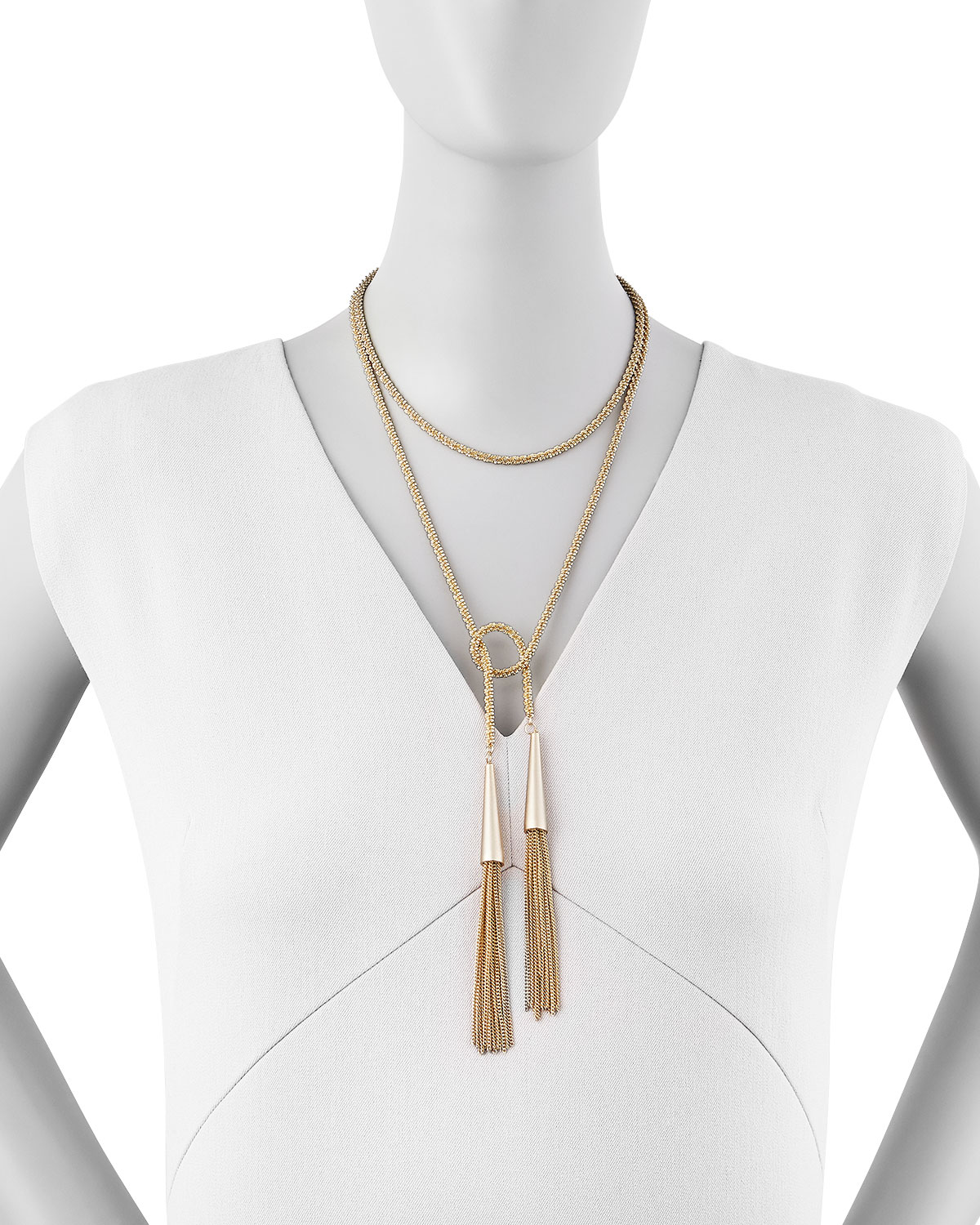 Phara Gold-Plated Double-Wrap Necklace