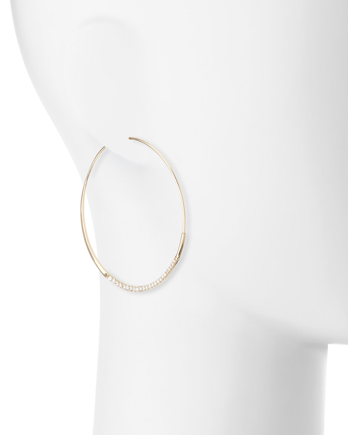 Expose Diamond Large Wave Magic Hoop Earrings