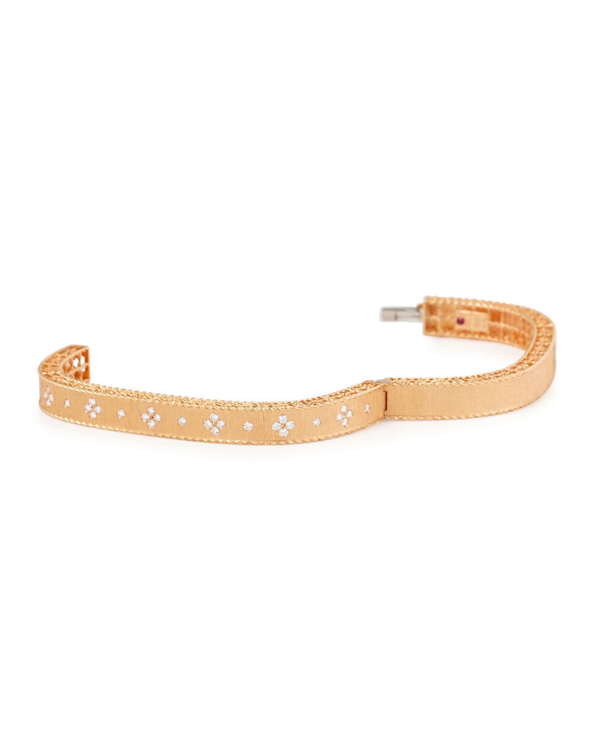 Princess 18K Rose Gold Narrow Diamond Bangle