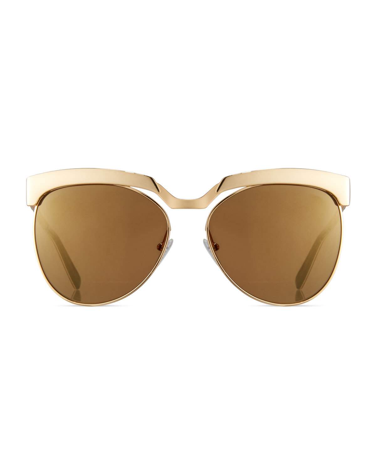 Classic Mirrored Cat-Eye Sunglasses