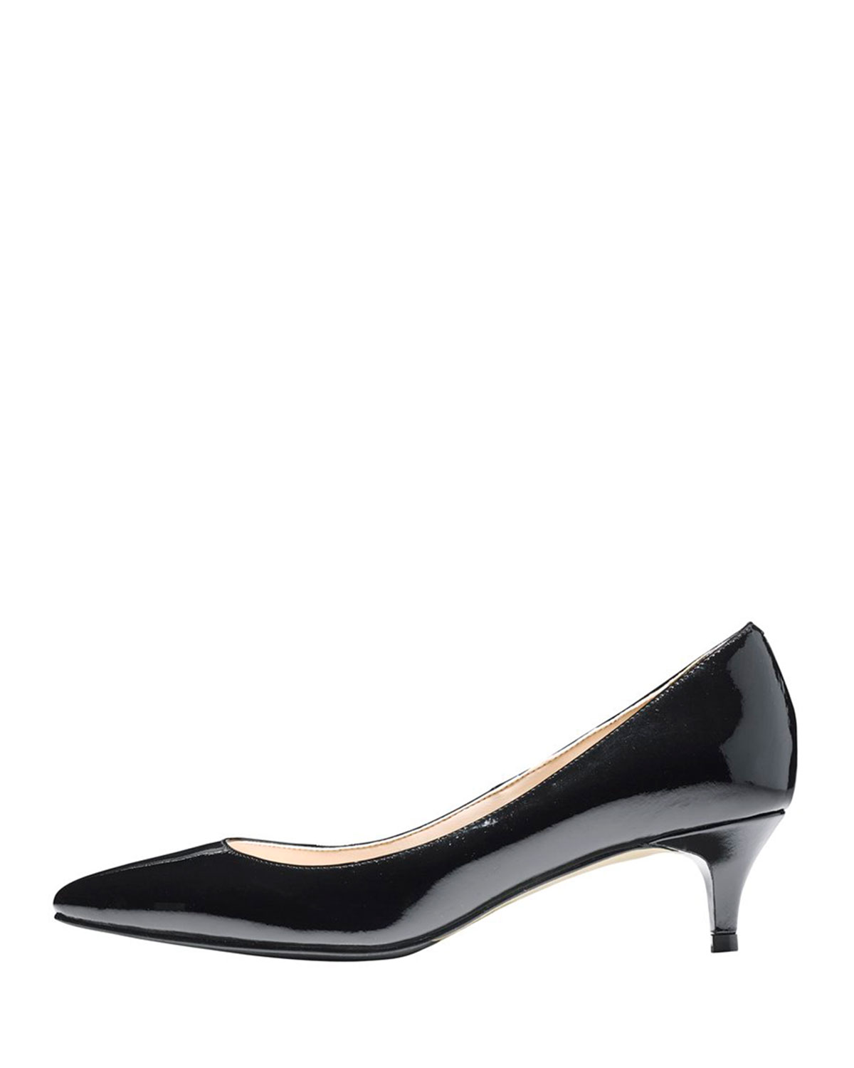 Juliana Low-Heel Patent Pump, Black