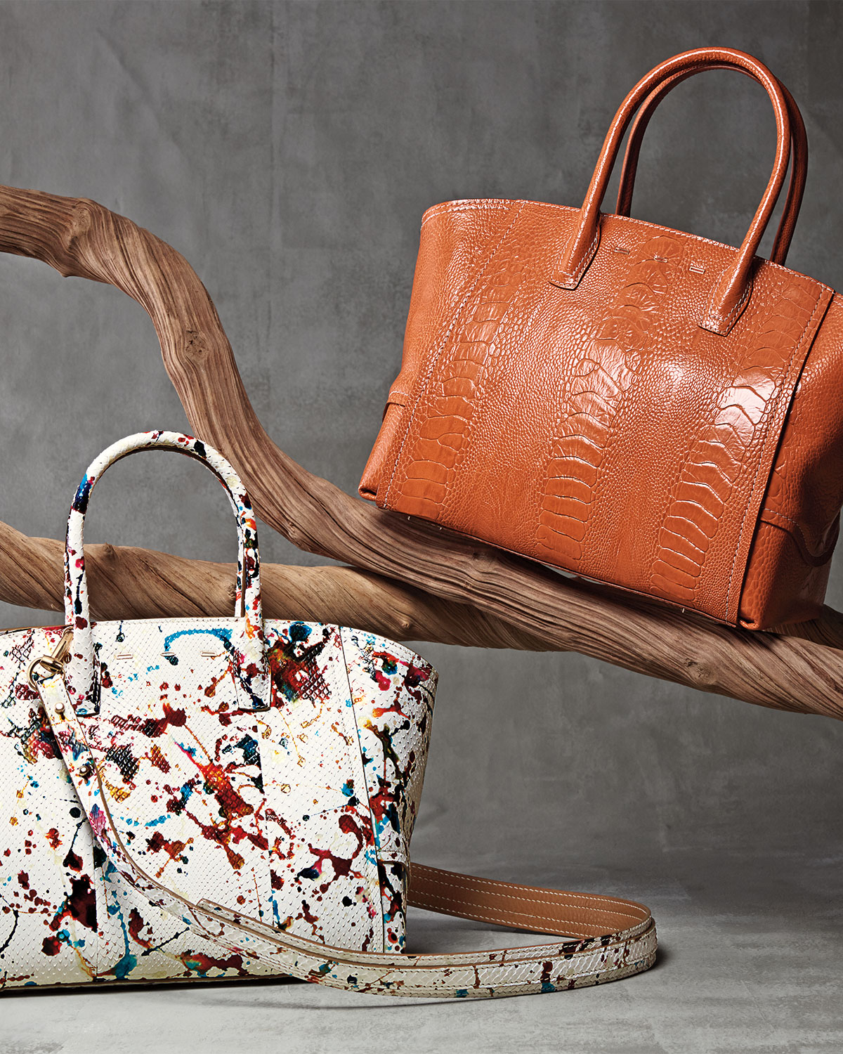 Brera 30 Sport Python Satchel Bag, Multicolor
