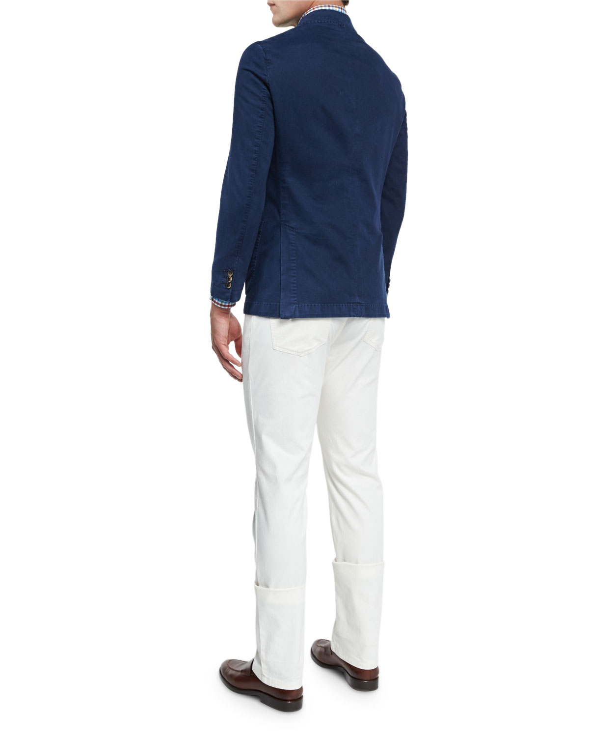 Glacier Skyline Soft Cotton-Blend Sport Coat