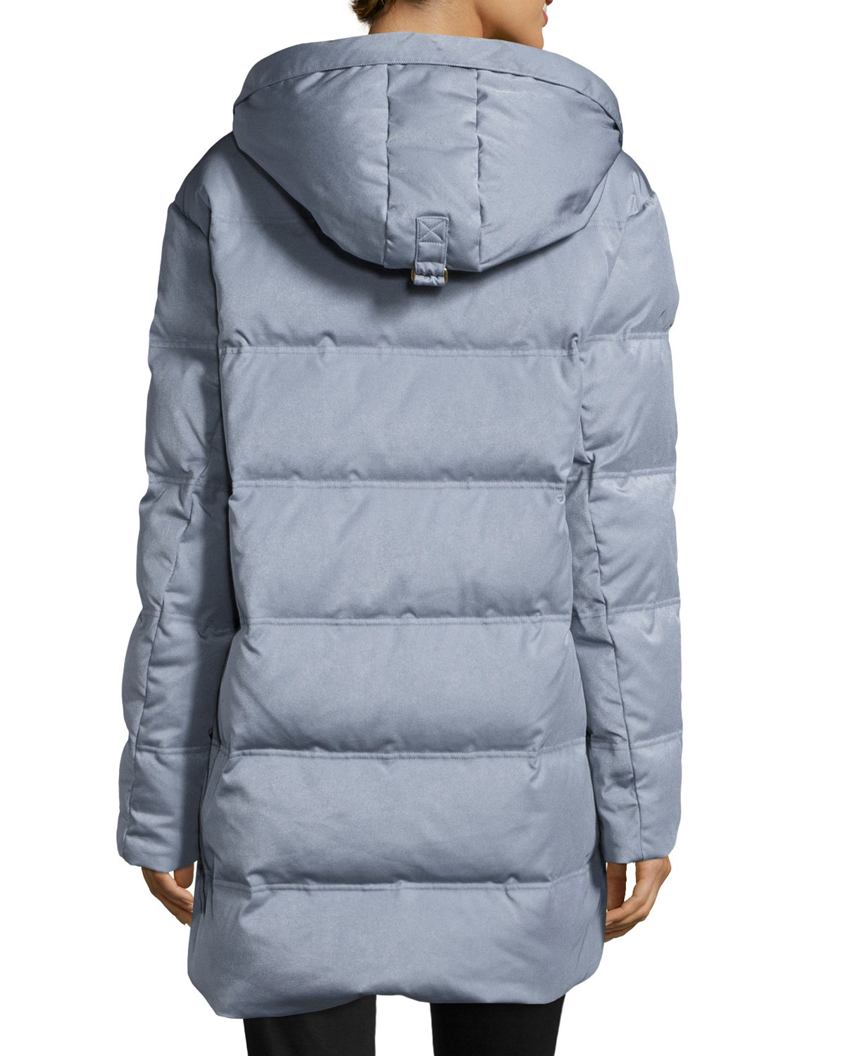 Michelin Hooded Down Coat, Platinum