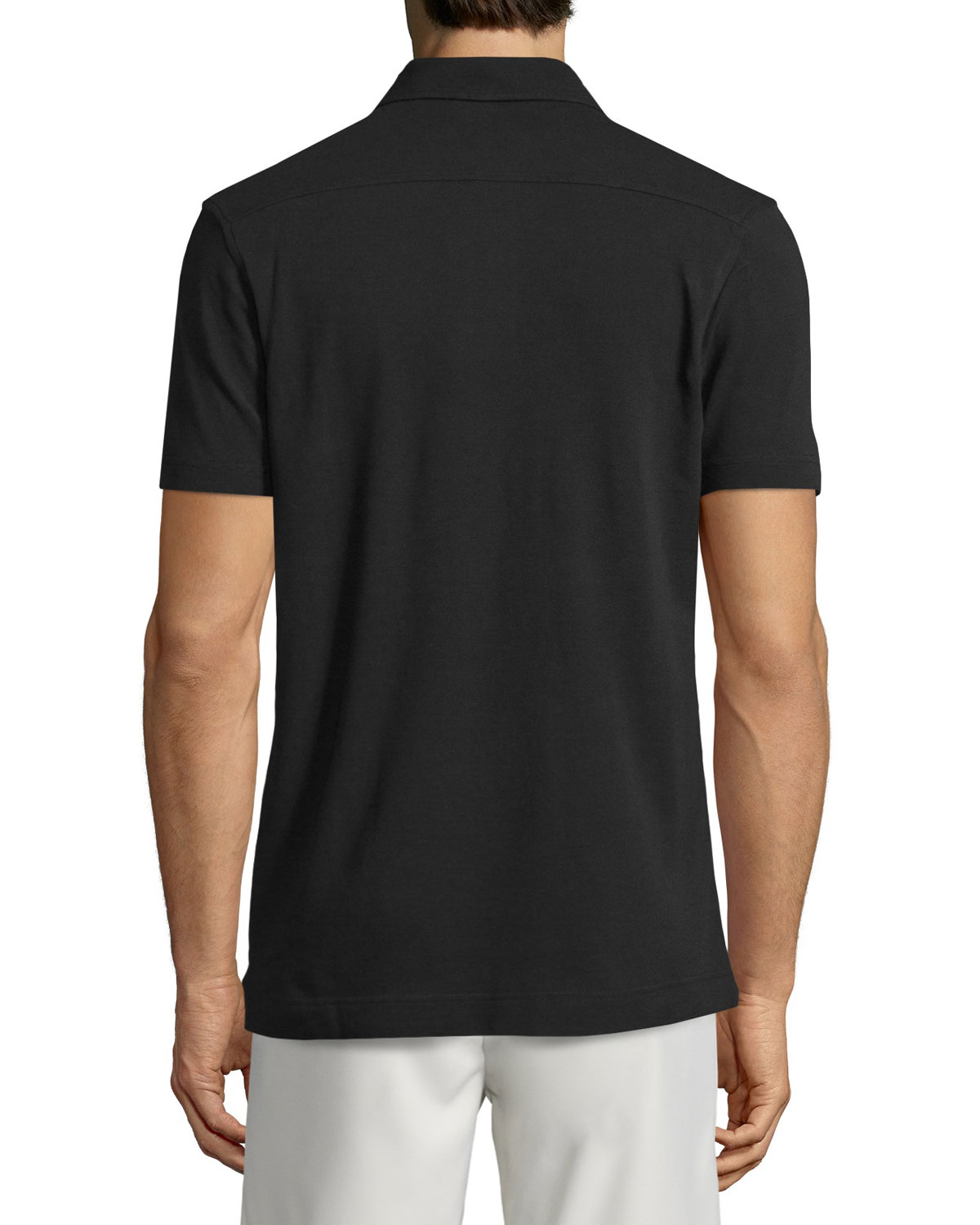 Short-Sleeve Polo Shirt, Black