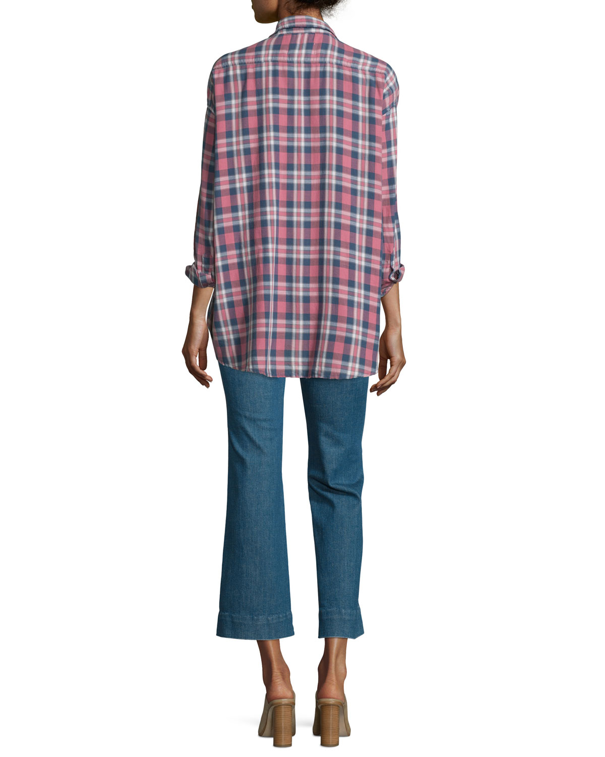 The Sea Crop Flare-Leg Jeans, Clear Water Wash