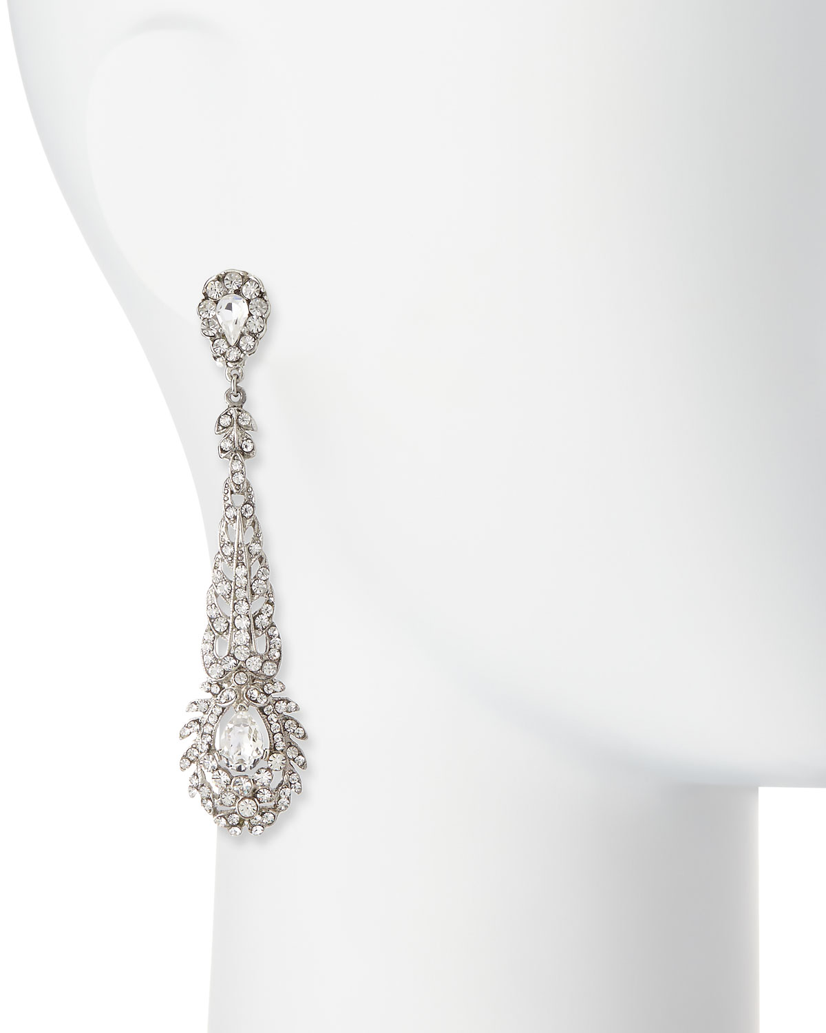 Victorian-Style Crystal Drop Earrings