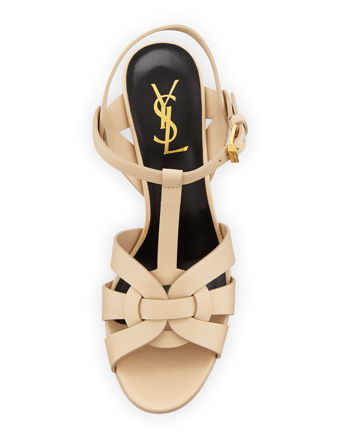 Tribute Leather Mid-Heel Sandal