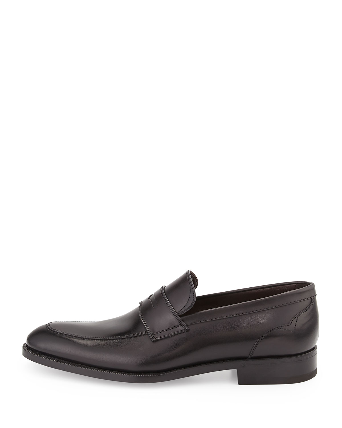 Calfskin Penny Loafer, Black