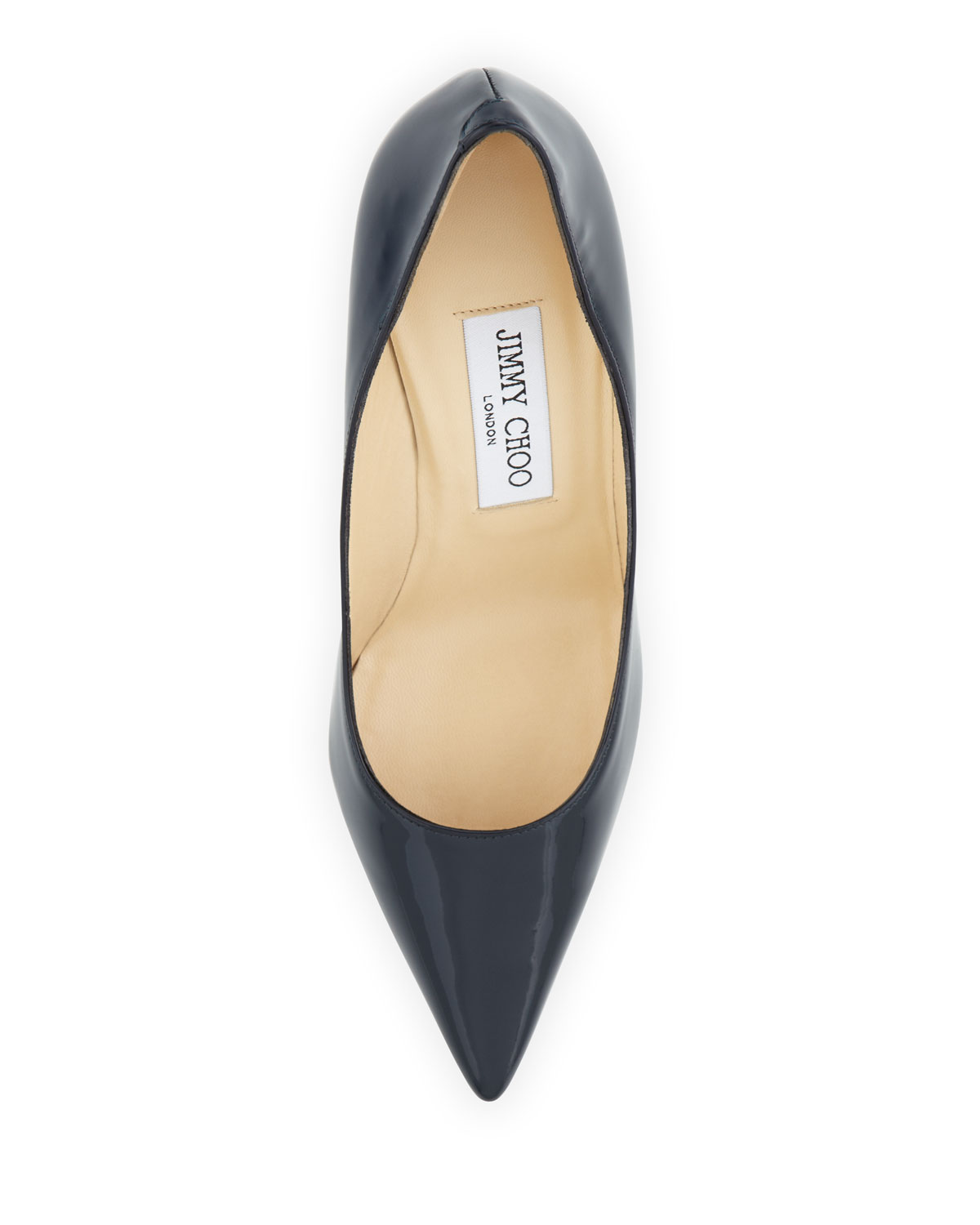 Agnes Pointed-Toe Patent Pump, Navy