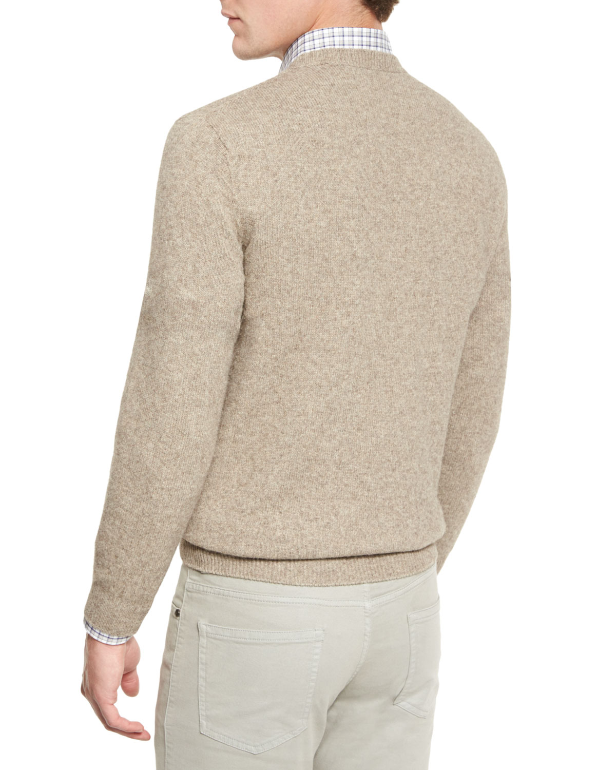 Seamless Yak Crewneck Sweater, Oatmeal