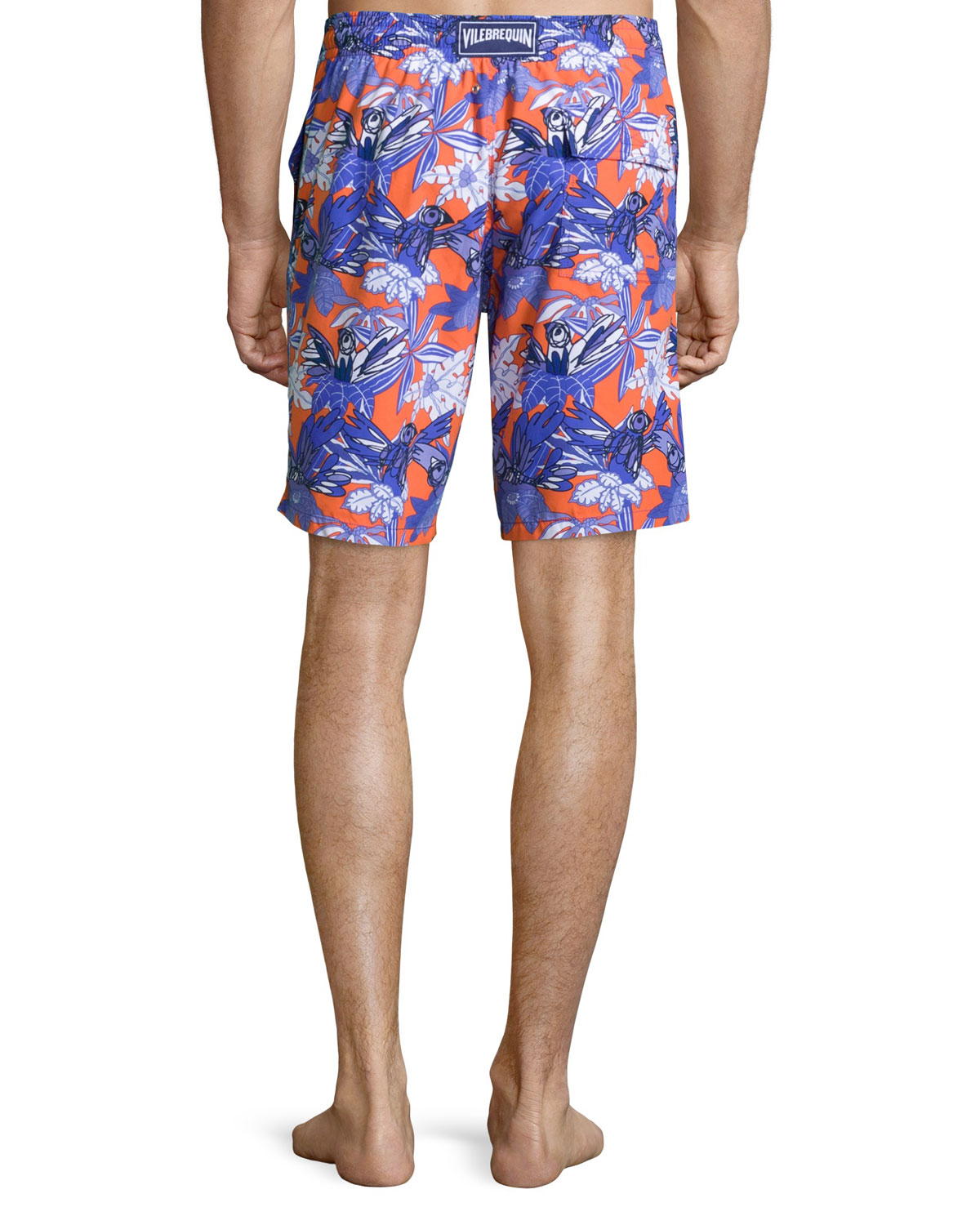 Okoa Forest Paradise Printed Boardshorts, Red