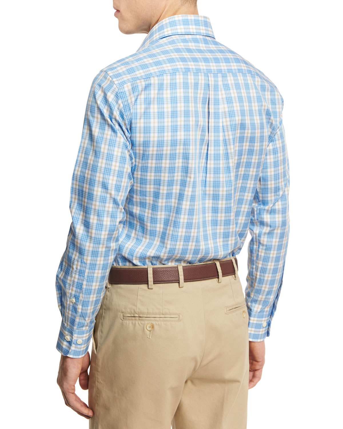 Island Plaid Sport Shirt, Blue