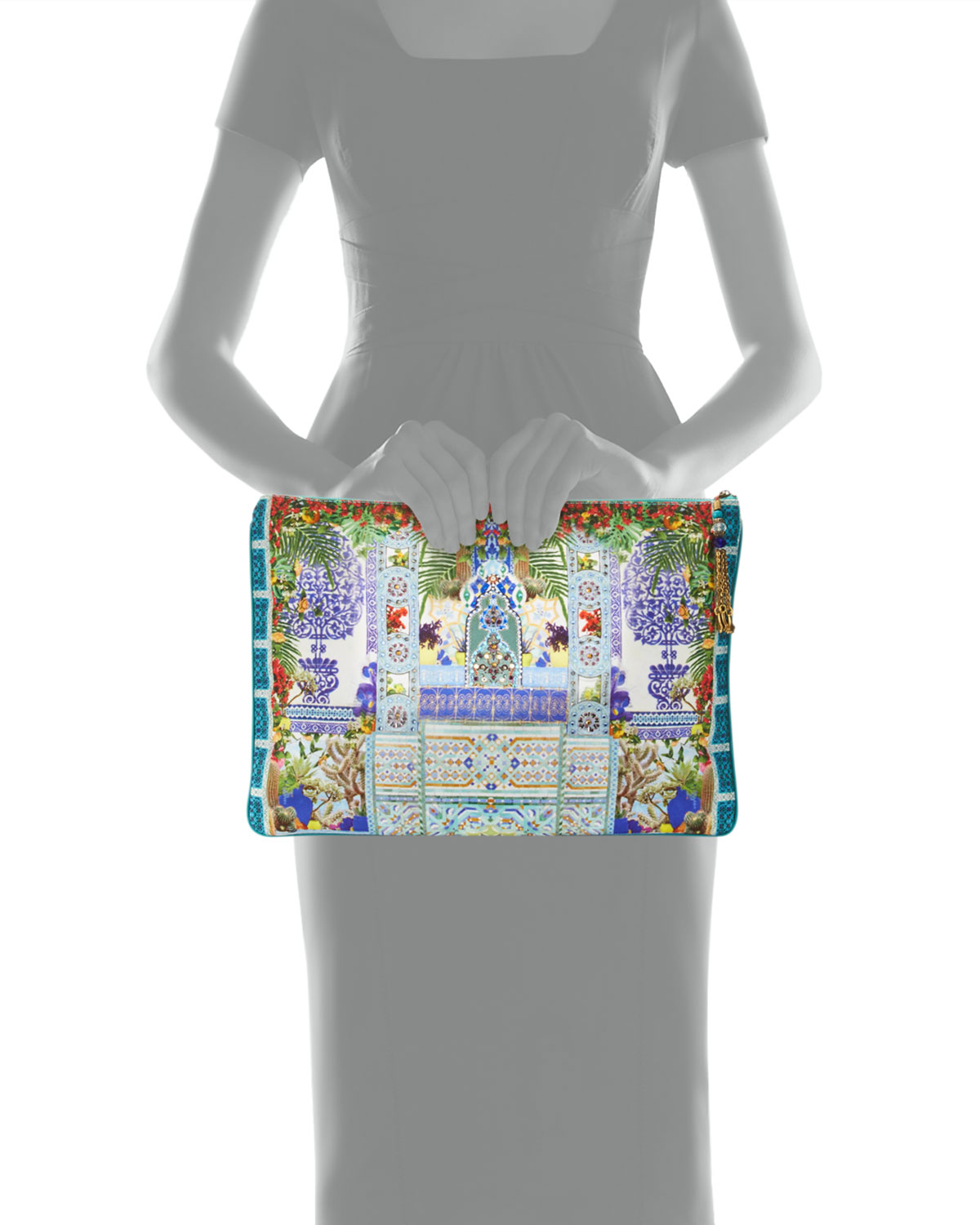Large Embellished Clutch, My Majorelle