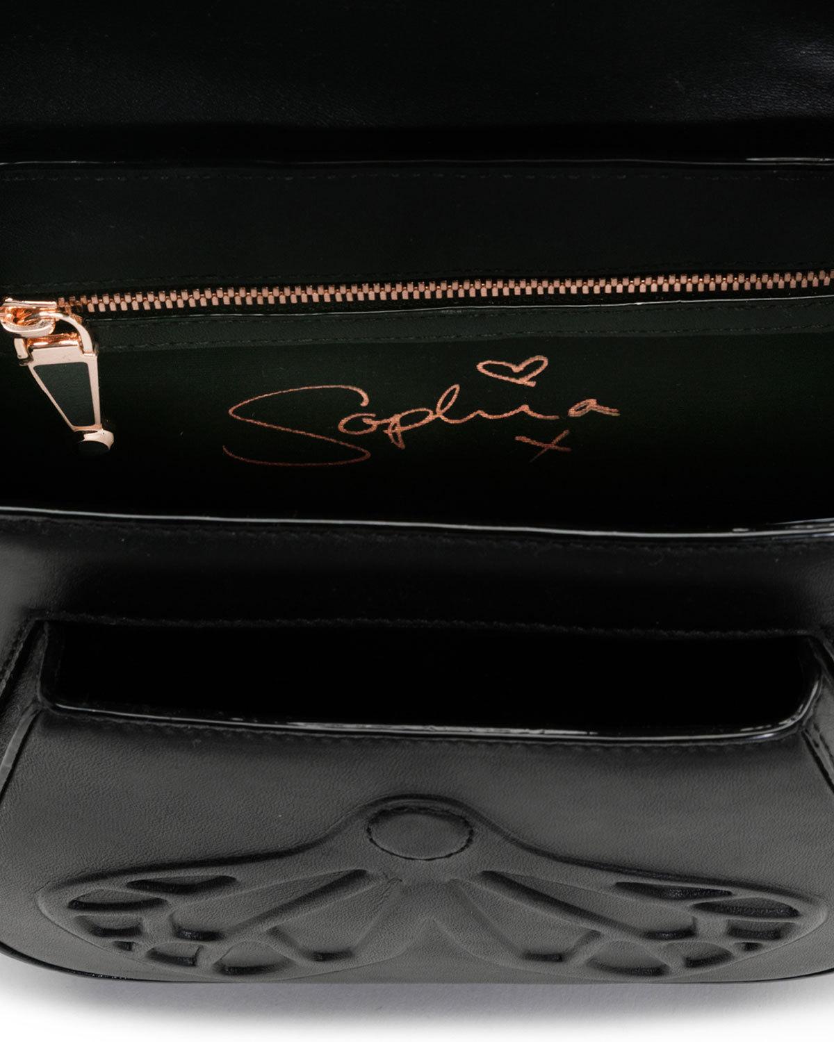 Evie Butterfly Shoulder Bag, Black