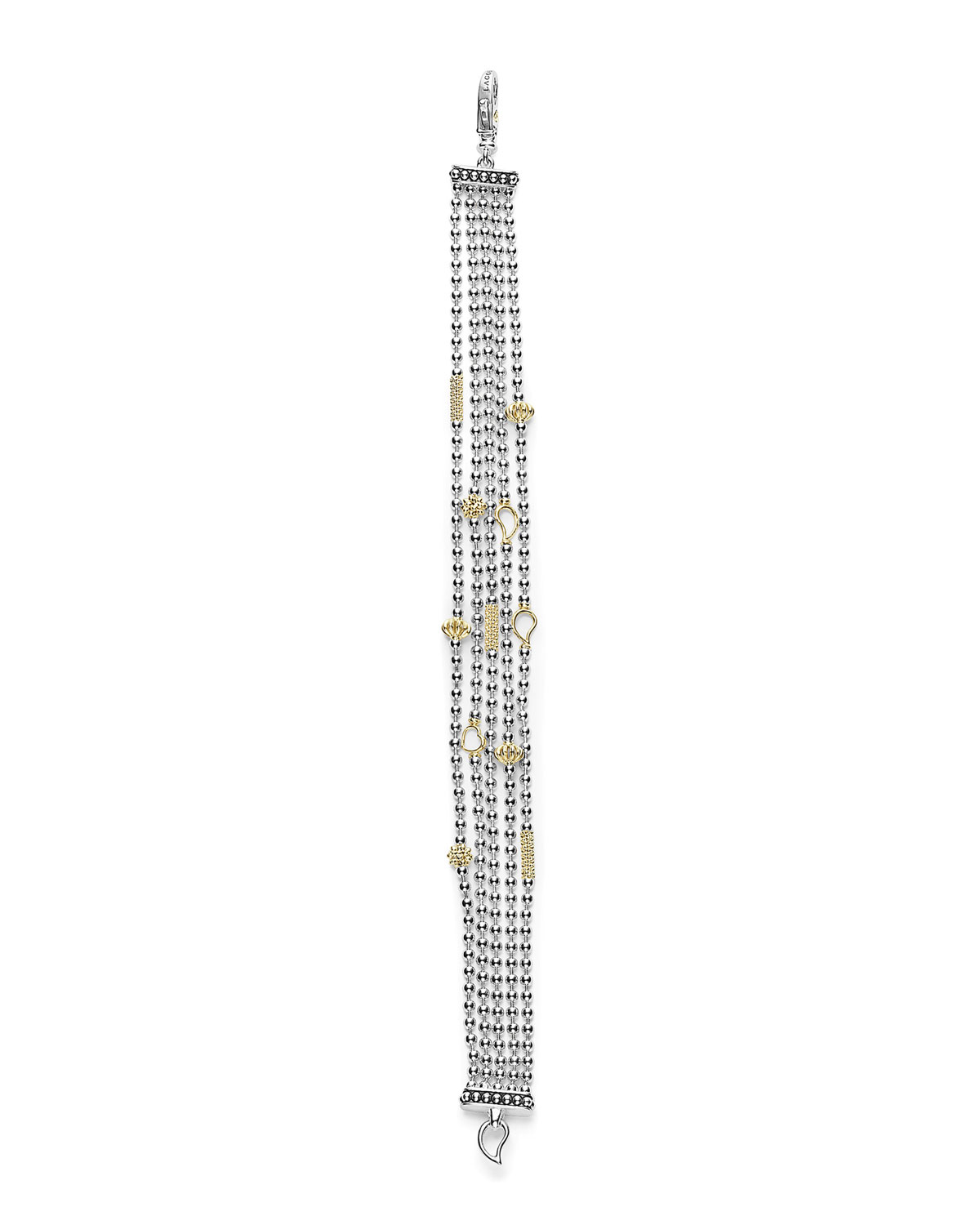 Caviar Icon 5-Row Ball-Chain Bracelet