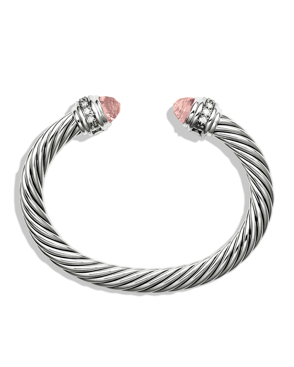 Cable Classics Bracelet with Morganite and Diamonds