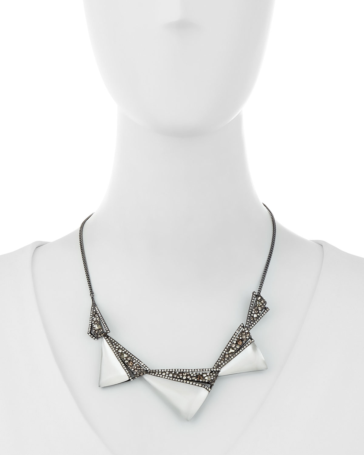 Crystal Origami Bib Necklace