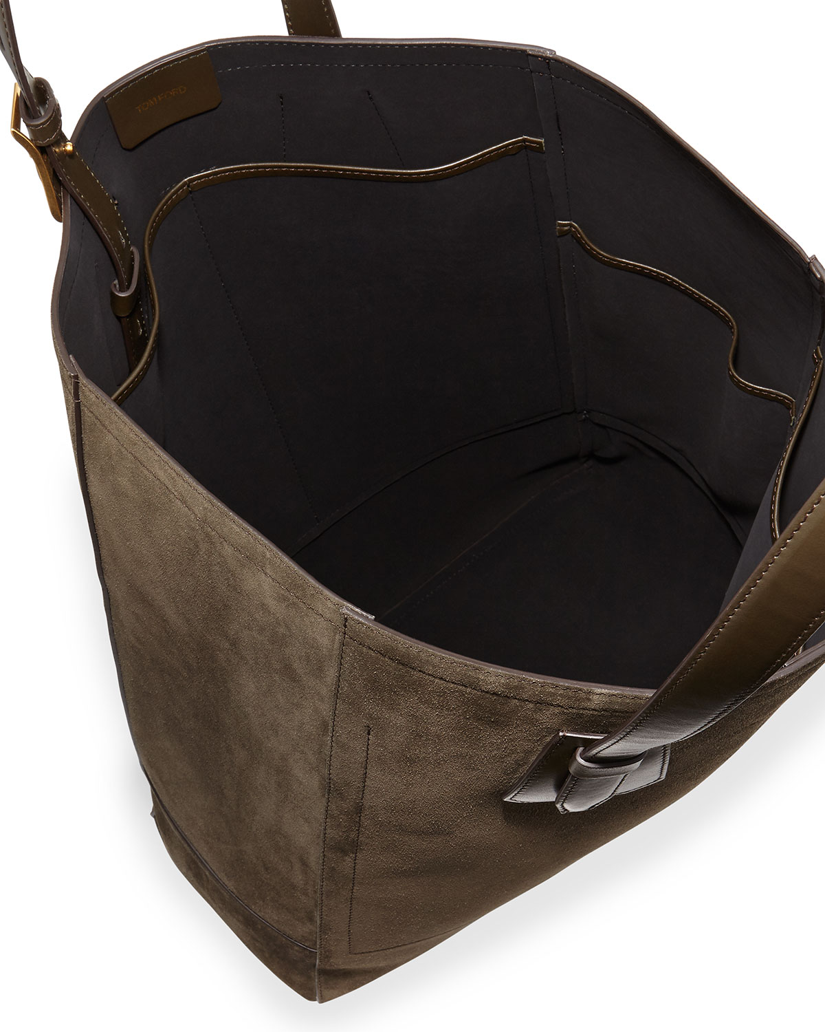 Men's Suede Tote Bag, Olive