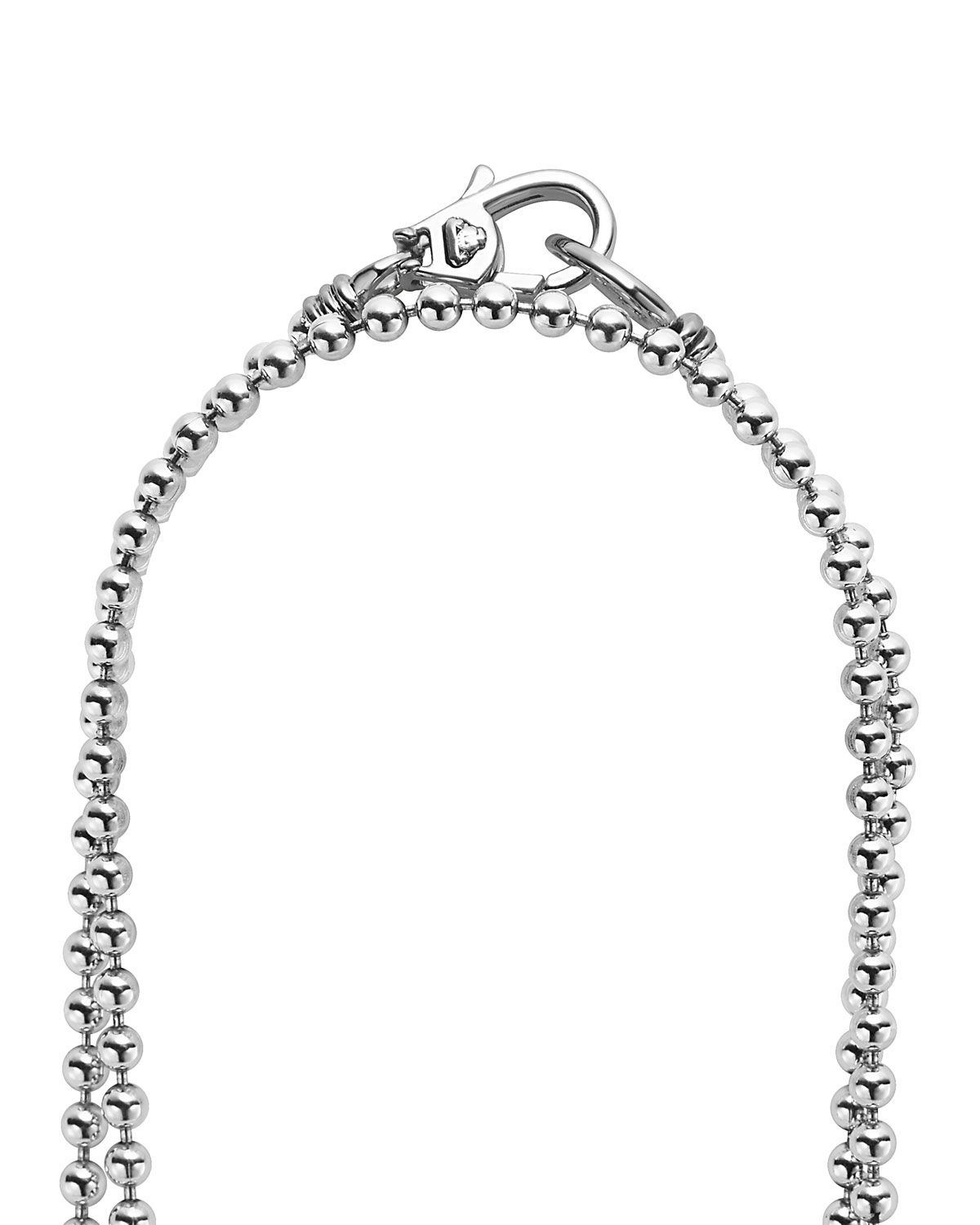 Icon Caviar Ball Chain Necklace, 36"