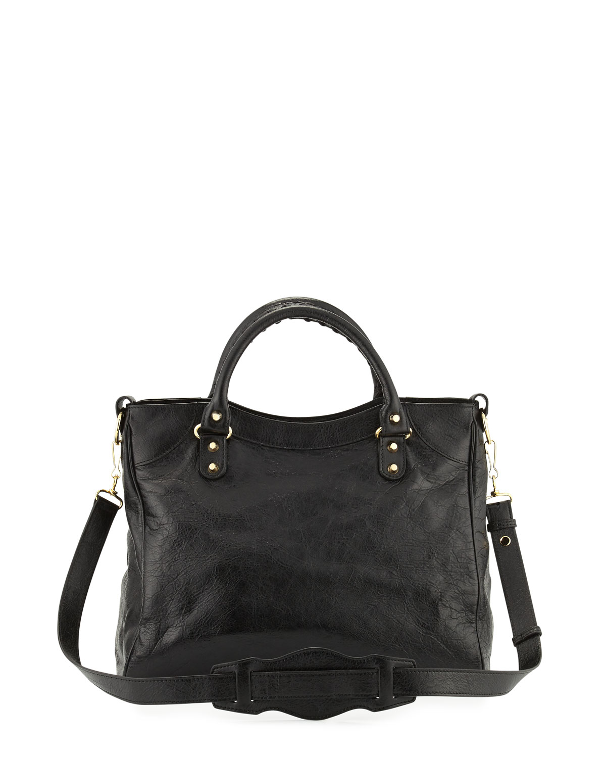 Classic Velo Lambskin Tote Bag, Black