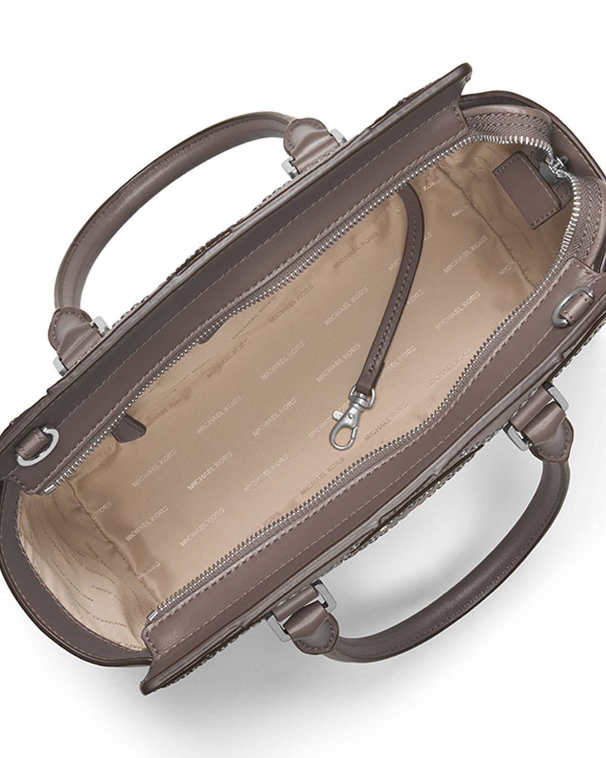 Selma Medium Diamond-Grommet Satchel Bag, Cinder