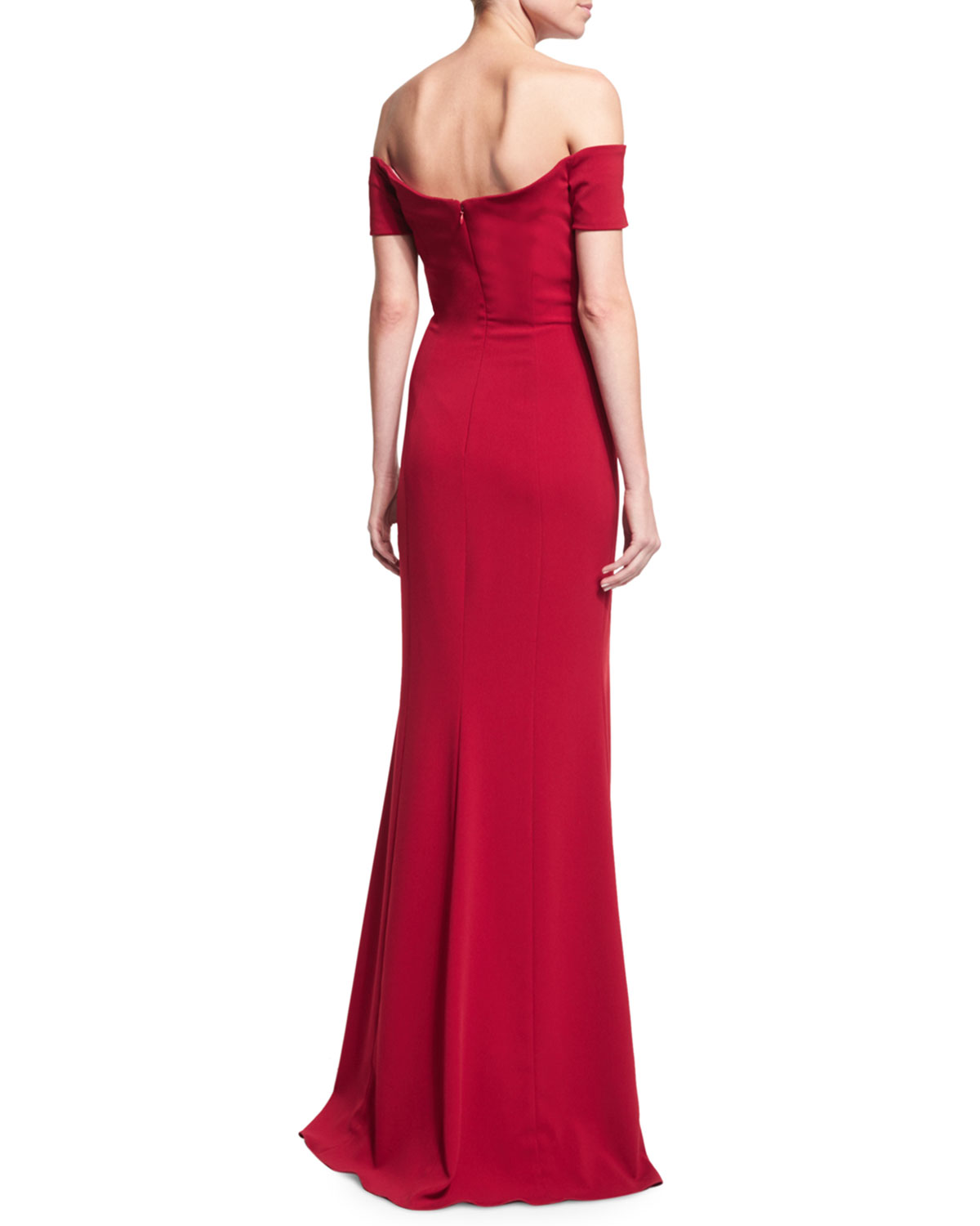 Off-the-Shoulder Sweetheart Column Gown