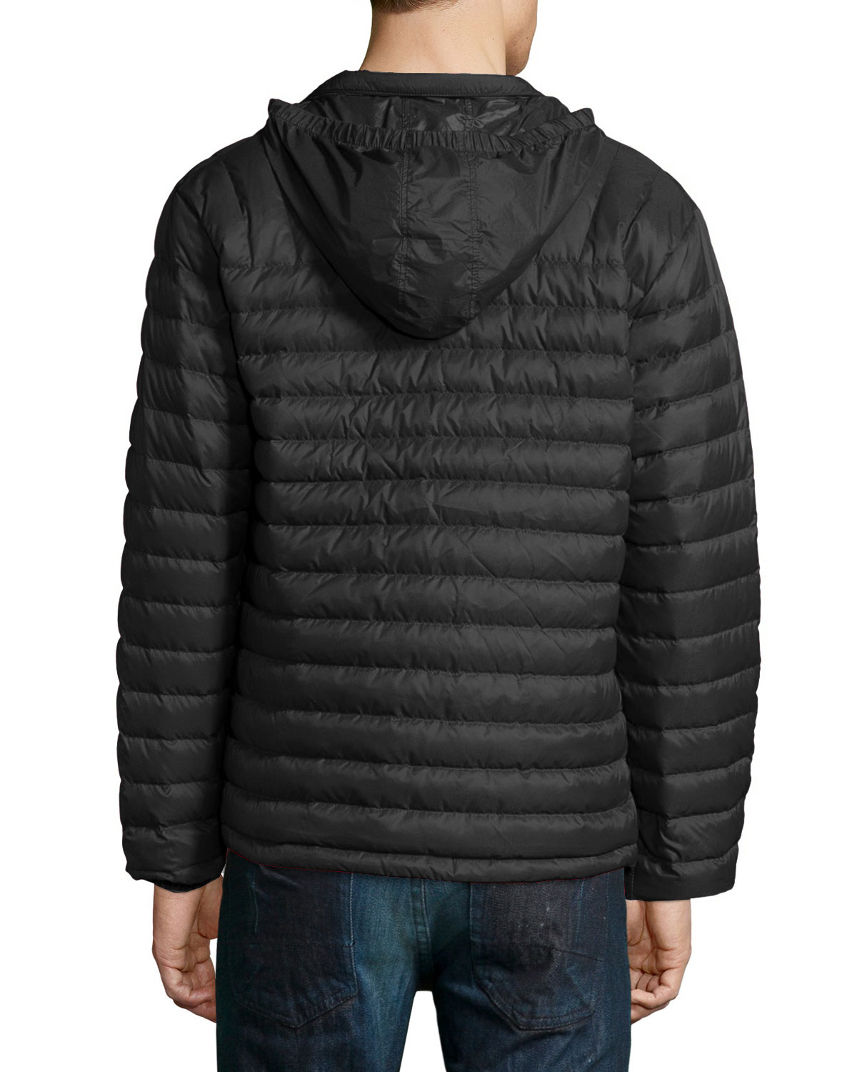 Lightweight Quilted Down Jacket, Black