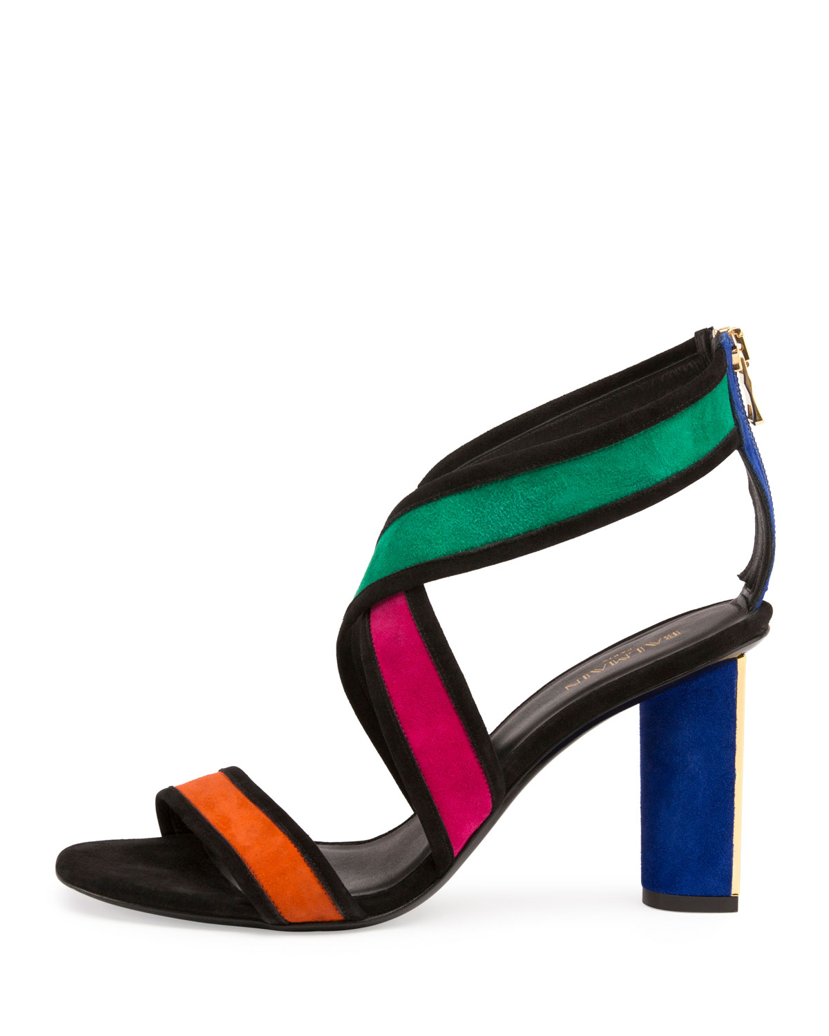 Aska Colorblock Crisscross Sandal, Multicolor