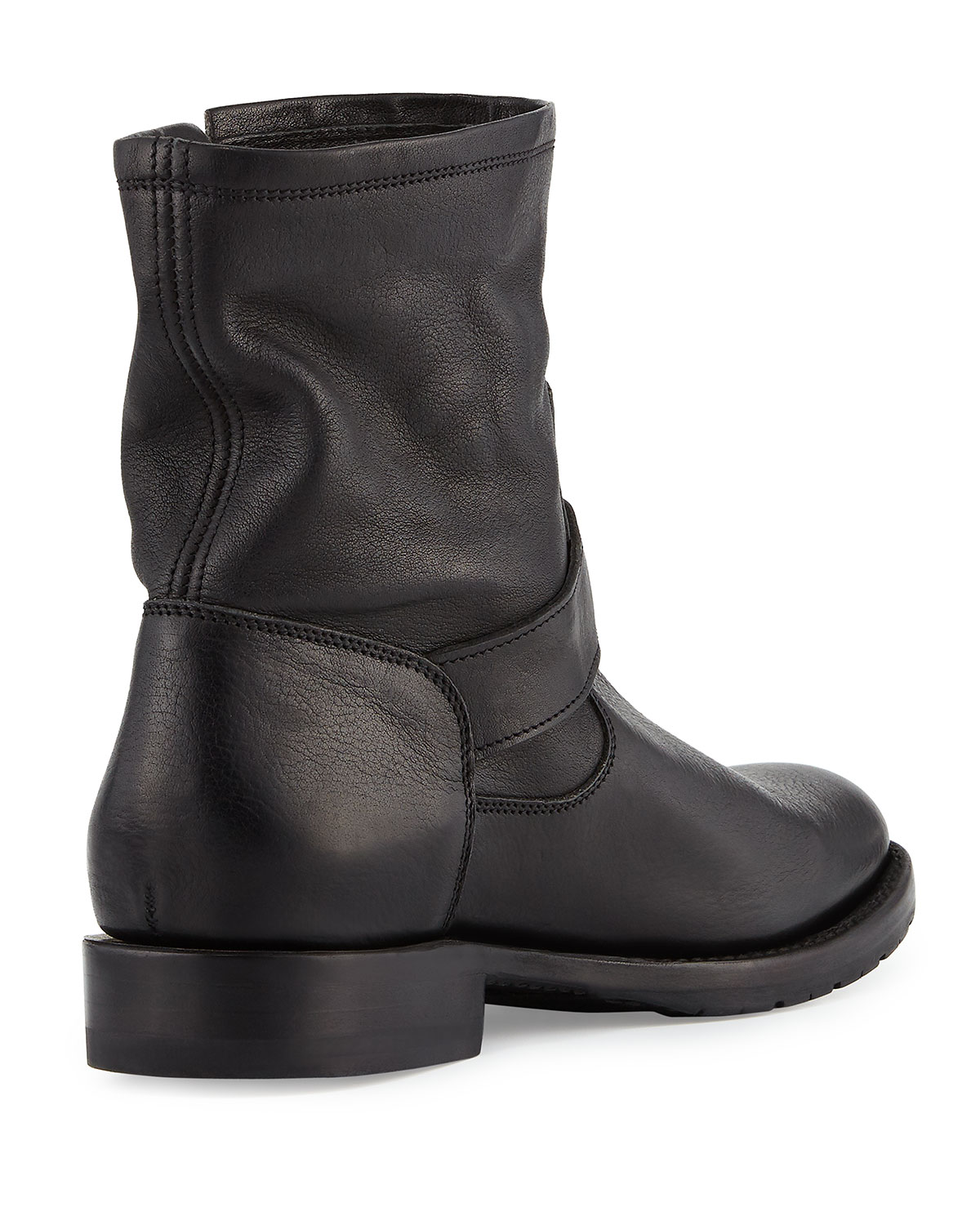 Natalie Short Engineer Boot, Black