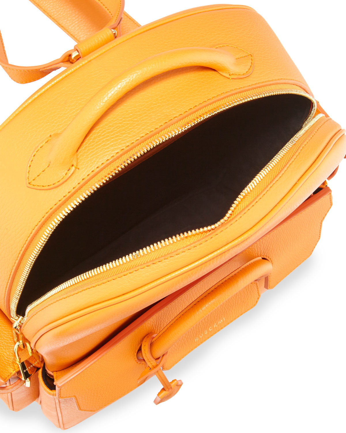 PHD Large Leather Backpack, Black