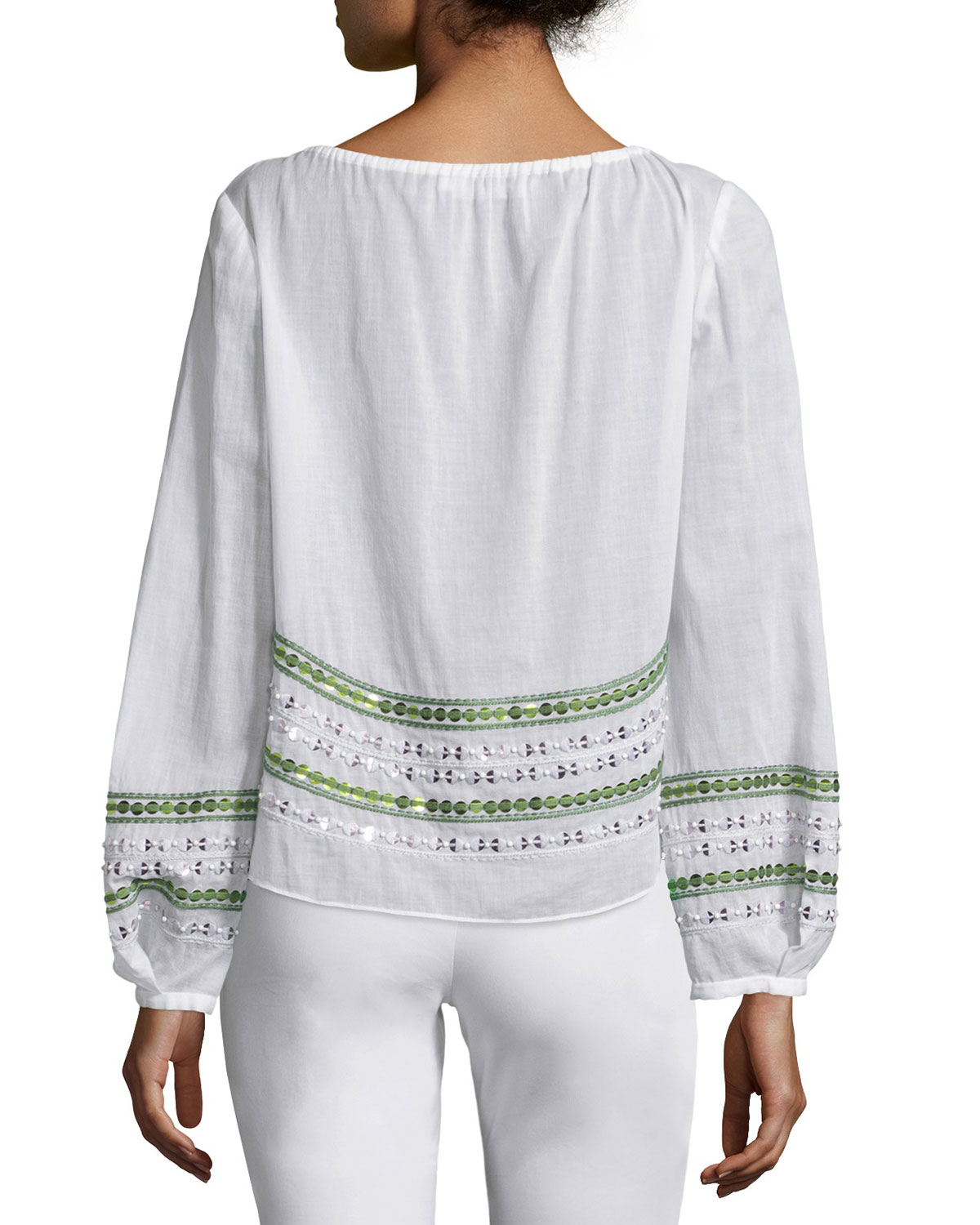 Madeline Embellished Short Cotton Tunic 