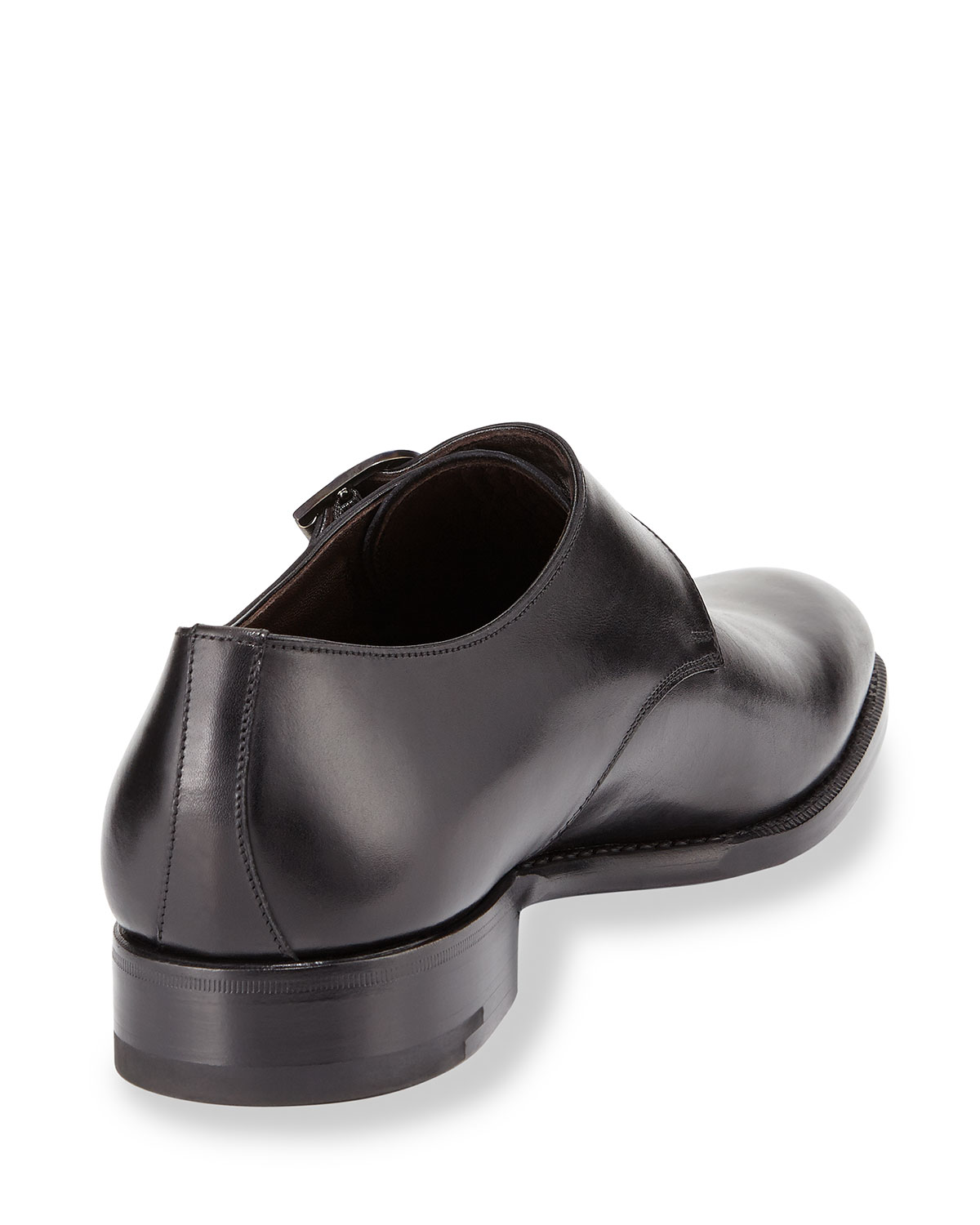 Single Monk Strap Shoe, Black