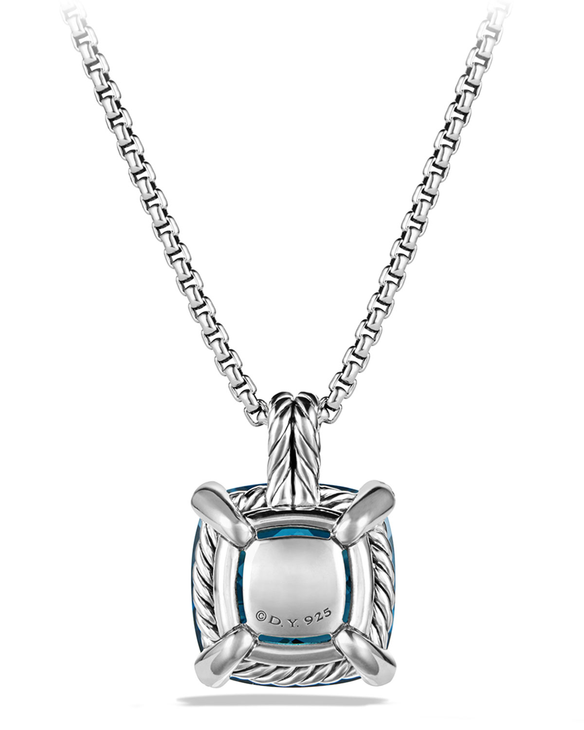 14mm Châtelaine Hampton Blue Topaz Pendant Necklace