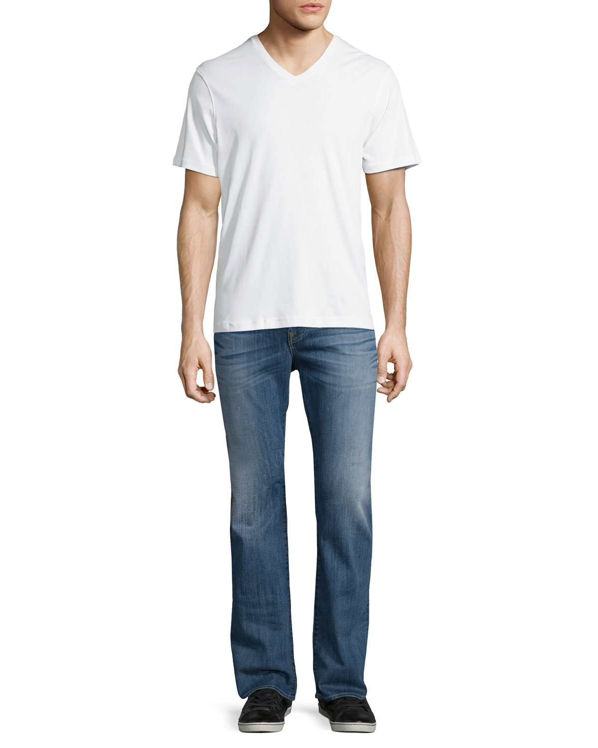 Brett "A" Pocket Denim Jeans, Uptown Blue