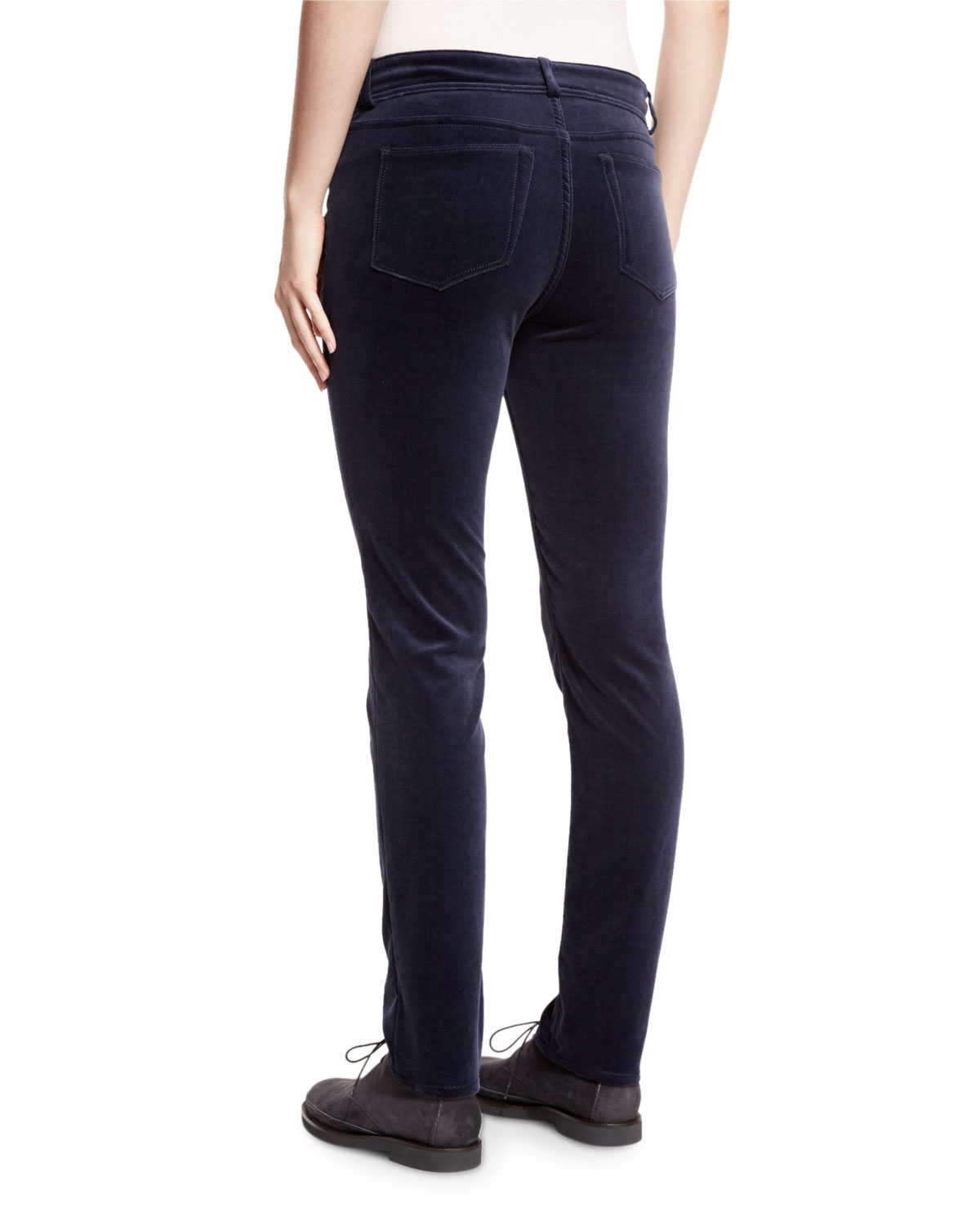 Mathias Velvet Skinny Jeans, Ocean Waves Navy