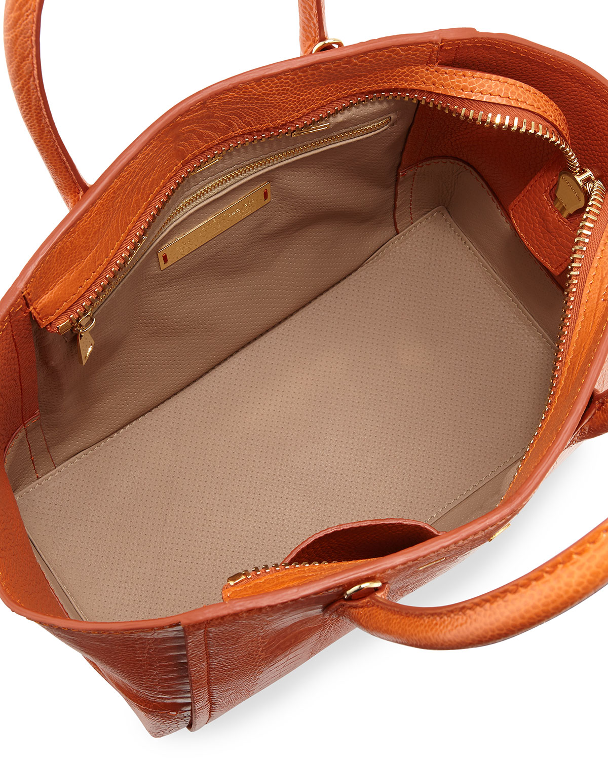 Brera 30 Sport Ostrich Satchel Bag, Orange