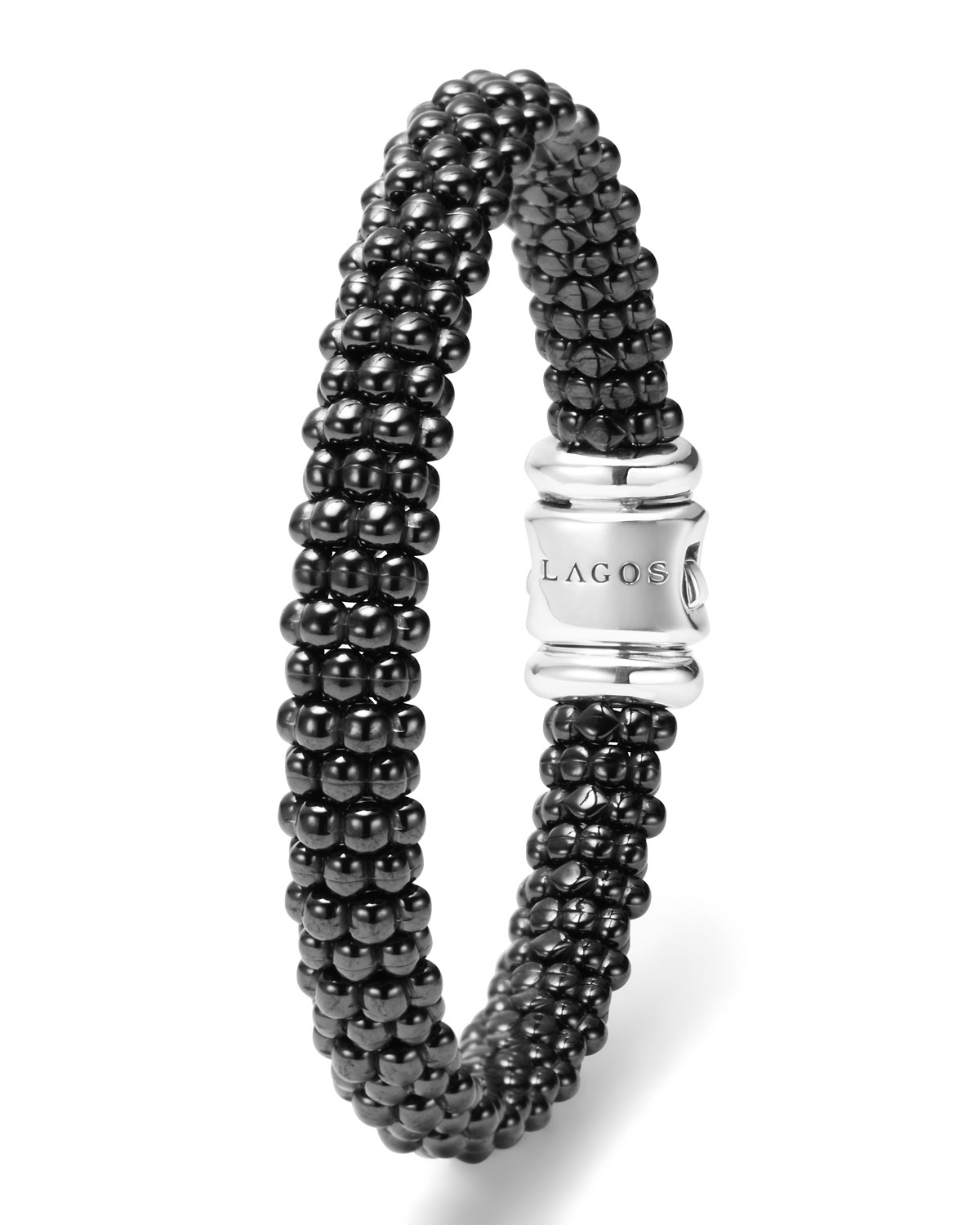 Black Caviar Rope Bracelet, 9mm 